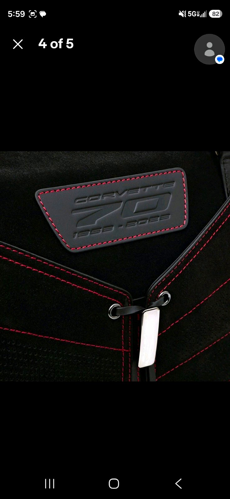 2023-2027 Corvette 70th Anniversary 2 Piece Premium Leather Luggage Kit 84873207