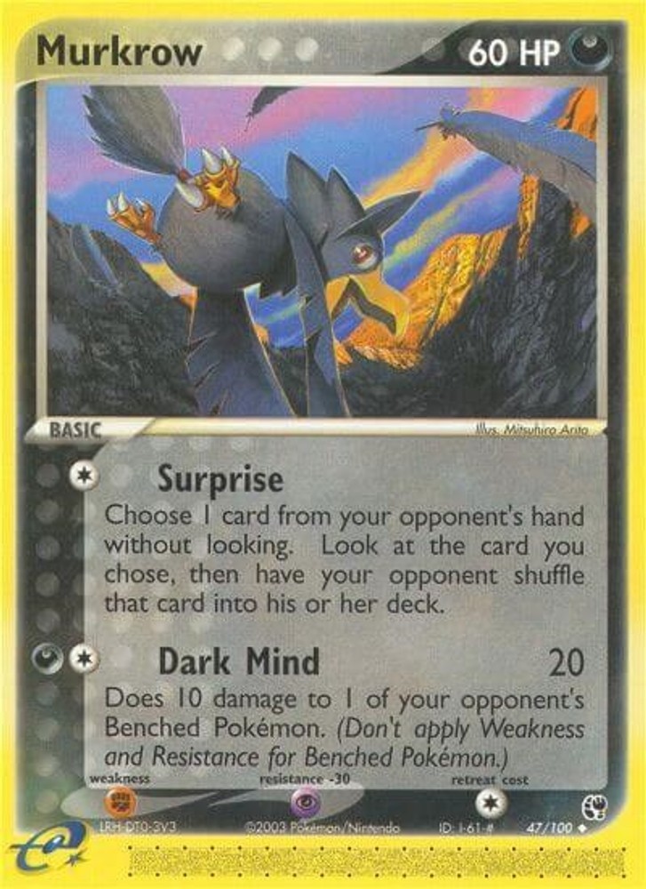NM Reverse Holofoil - Murkrow SS - 47/100 EX Sandstorm