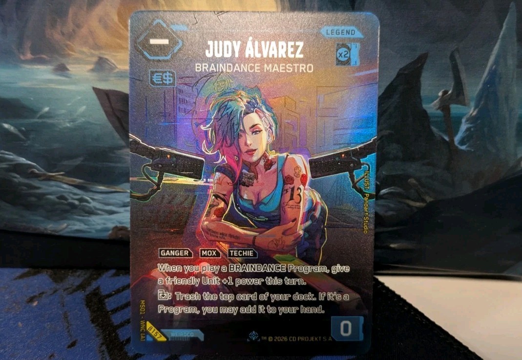 Cyberpunk TCG Judy Alvarez Braindance Maestro Iconic Rare B157 Cyberpunk TCG Judy Alvarez Braindance Maestro Iconic Rare B157