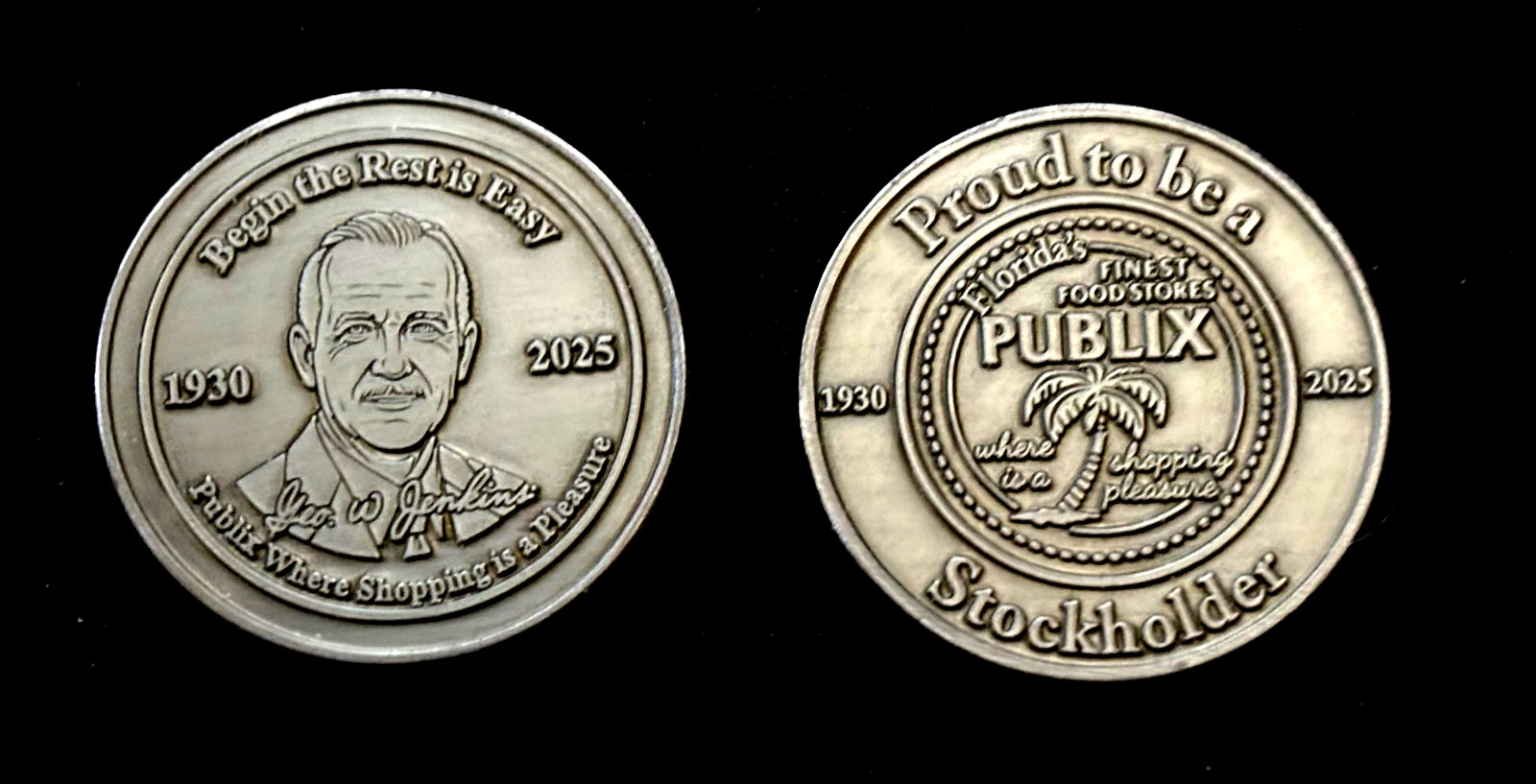 Publix 95th Anniversary Commemorative Stockholder Coin 1930–2025 - Rare Mint