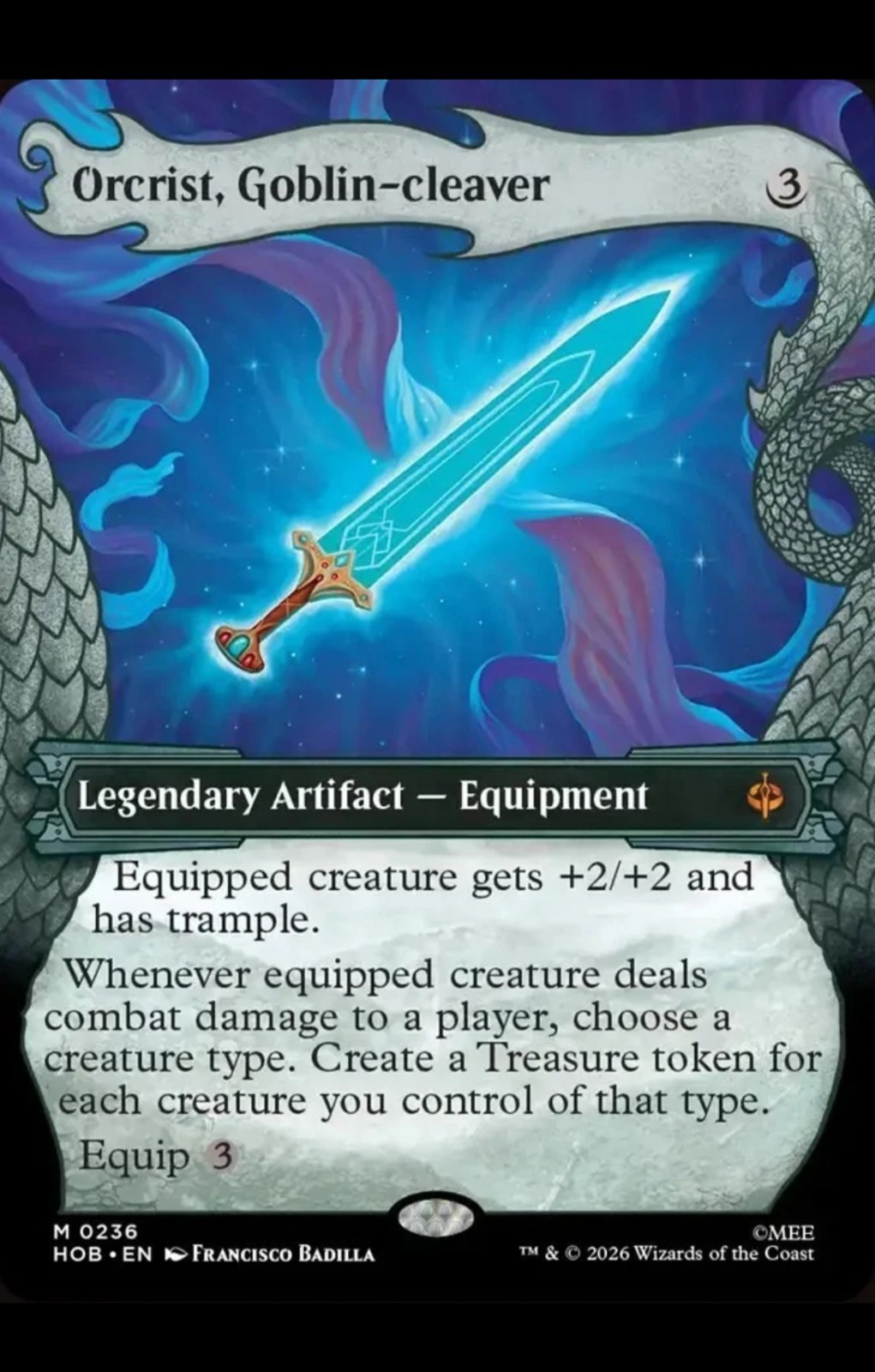 Orcrist, Goblin-cleaver (Showcase) Foil The Hobbit Lord of the Playtest Card