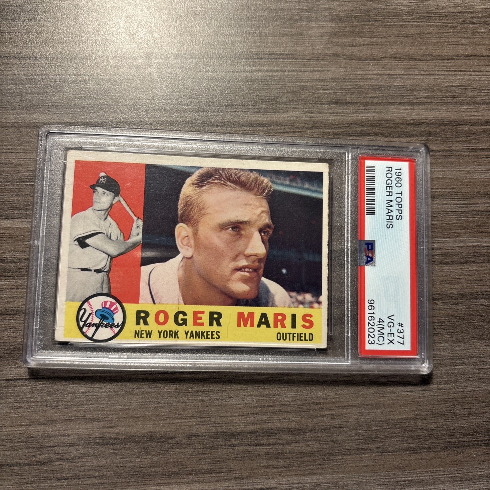 1960 Topps - Roger Maris #377 Gray Back 1960 Topps - Roger Maris #377 Gray Back