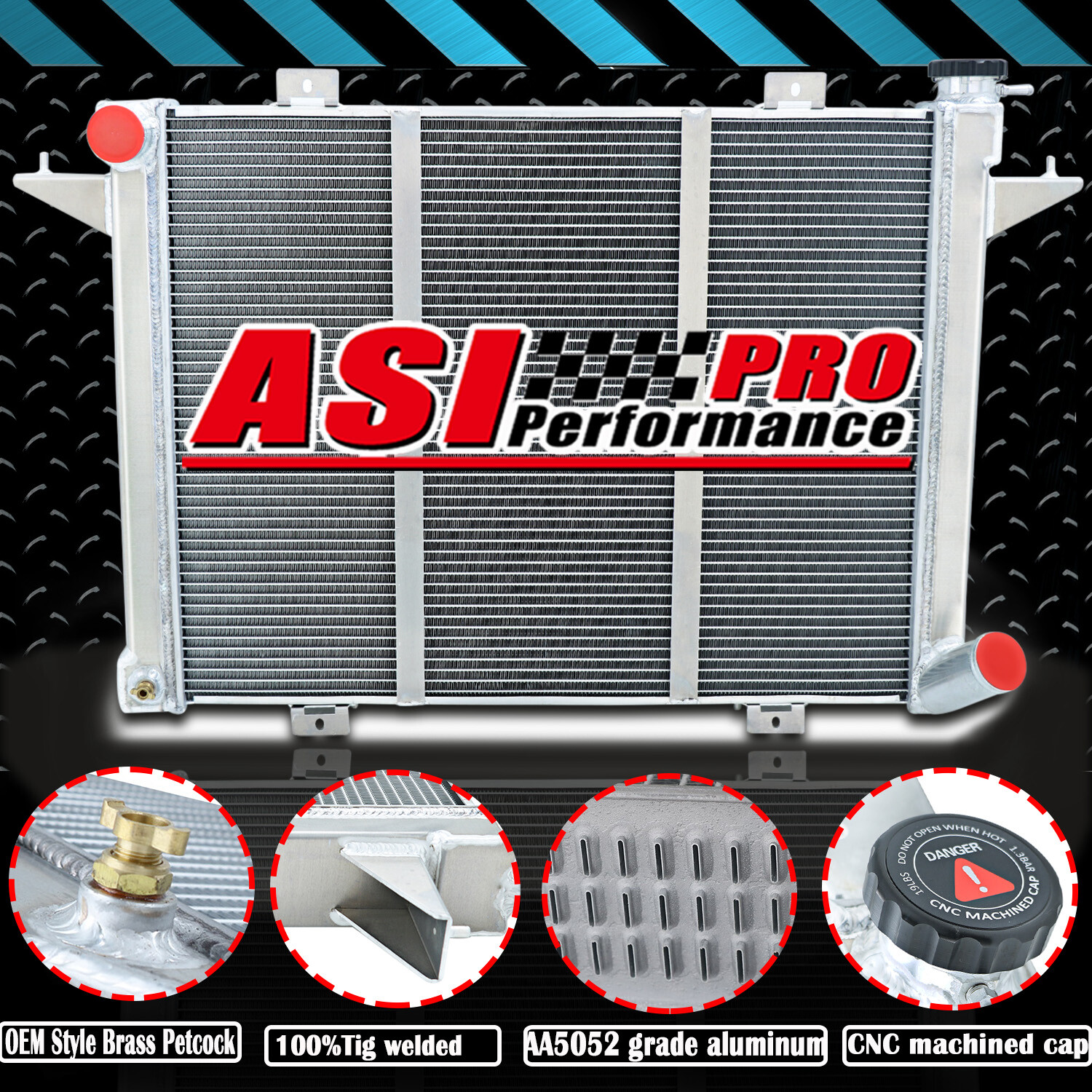 PRO For 1991~1993 Dodge D250 D350 W250 W350 Cummins 5.9L 3 Row Radiator Aluminum