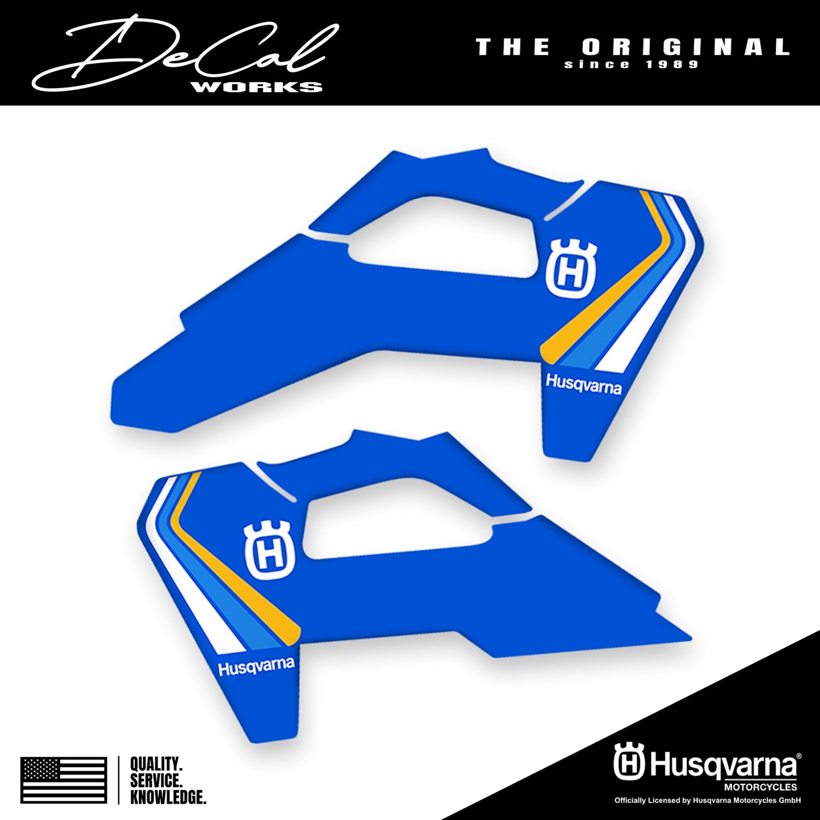 Officially Licensed Husqvarna Blue Heritage Design Replica Rad Shroud Graphic...