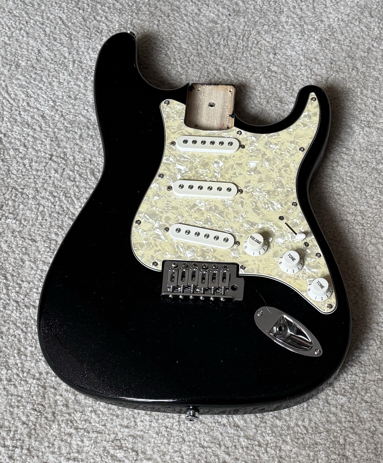 2007 Starcaster by Fender® Stratocaster SSS Body 43MM Thick With Aged Pearloid
