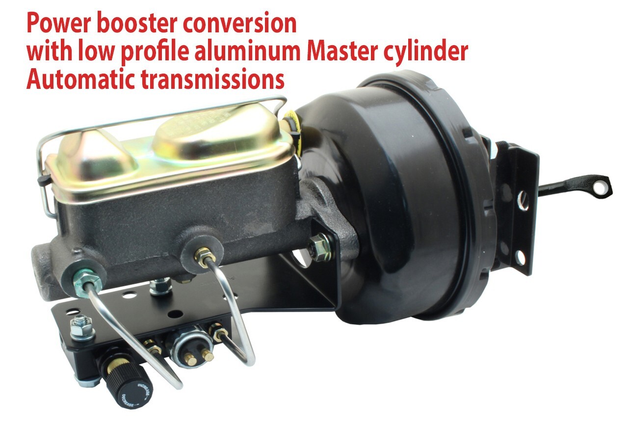 1964-66 Ford Mustang Power Brake Booster Conv- Adjustable Valve, low profile