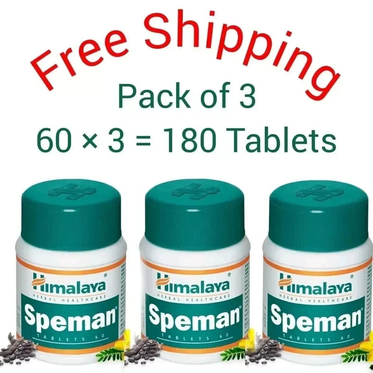 Himalaya Speman Tablets – Pack of 3 (60 Tablets Each) | Natural Men’s Health Himalaya Speman Tablets – Pack of 3 (60 Tablets Each) | Natural Men’s Health