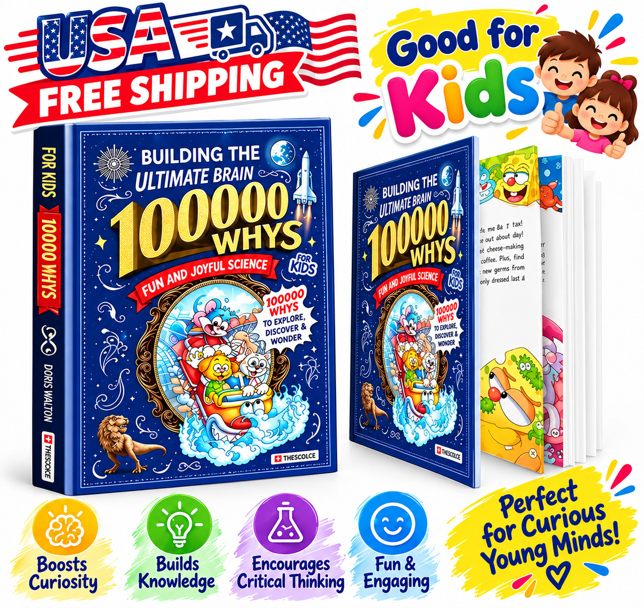 Children\'s encyclopedia Why 100,000 Kids Book USA - Fun Learning (FREE SHIPPING)