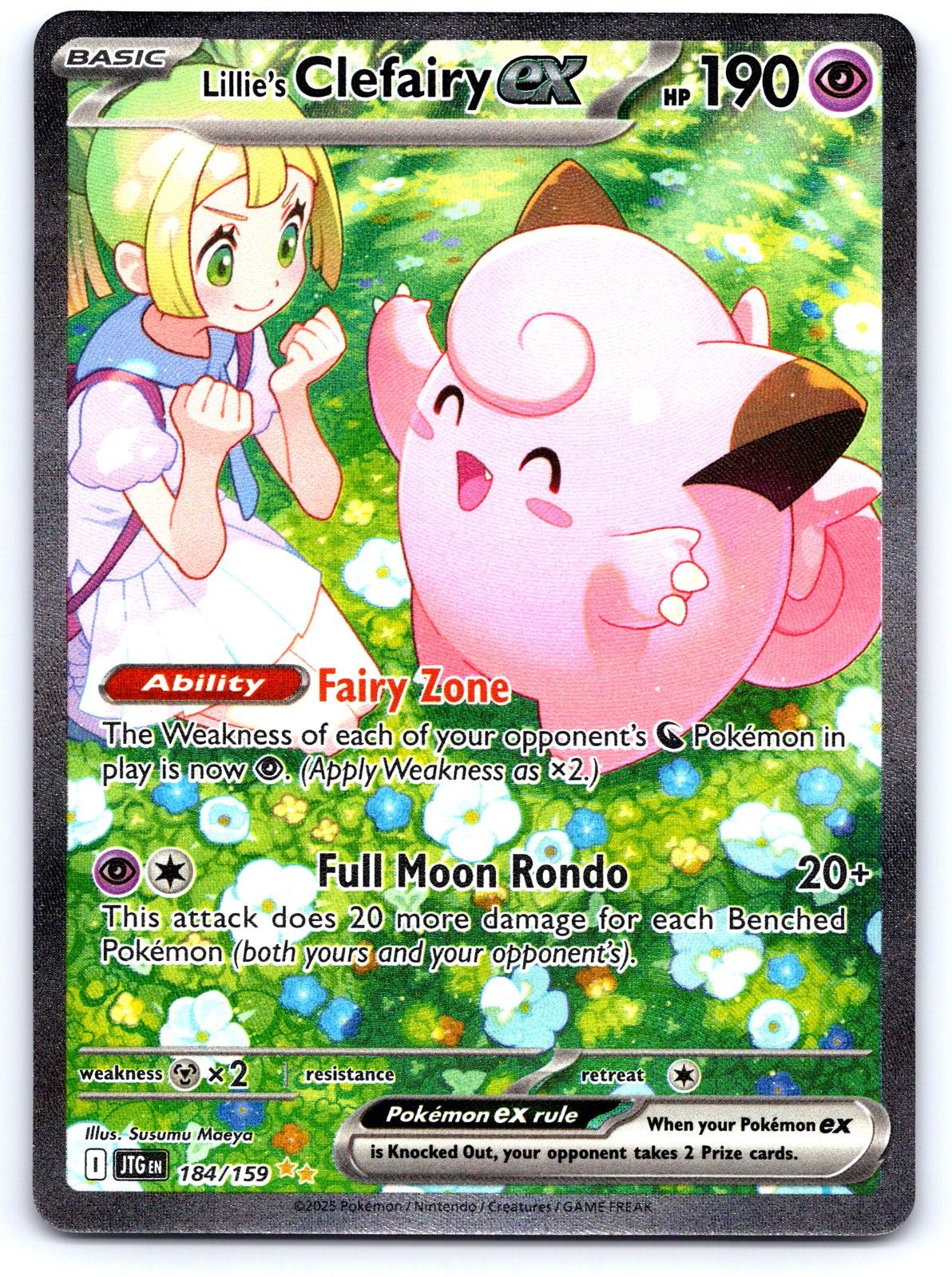 Lillie\'s Clefairy ex 184/159 Journey Together Pokemon Holo NM