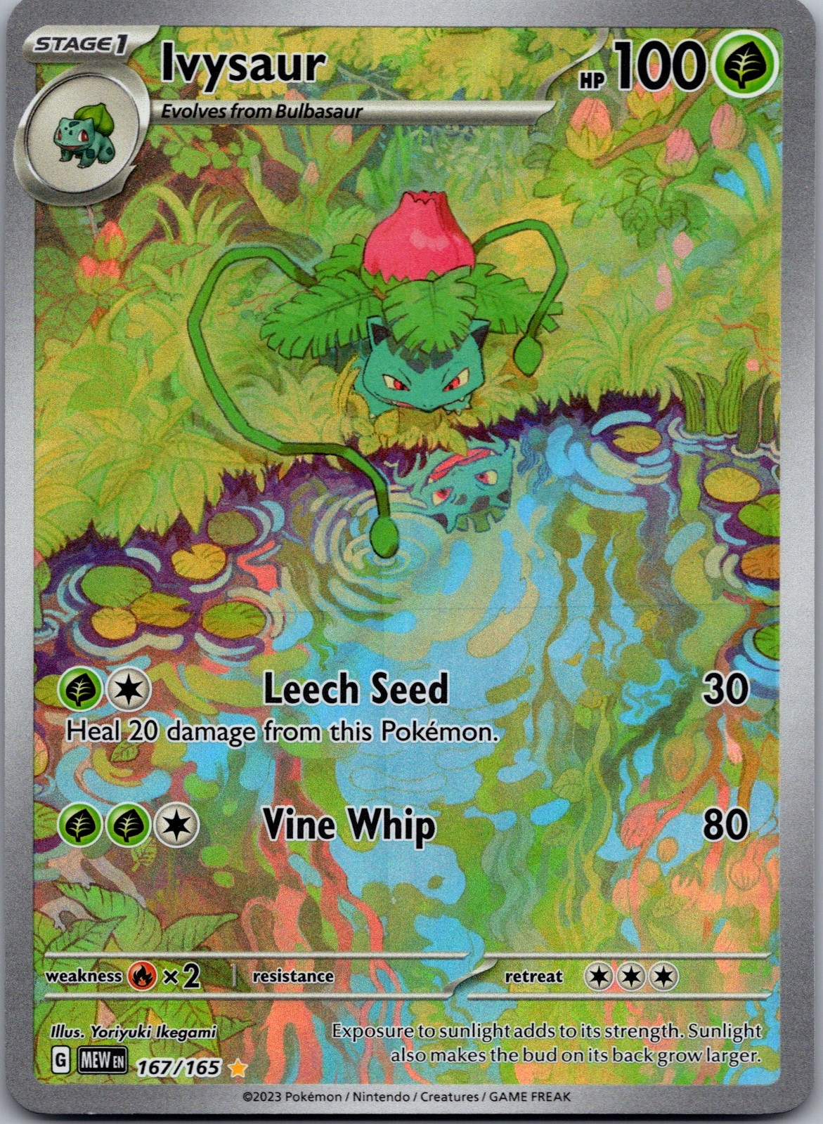 Ivysaur Holo Illustration Rare SV: Scarlet & Violet 151 167/165 NM