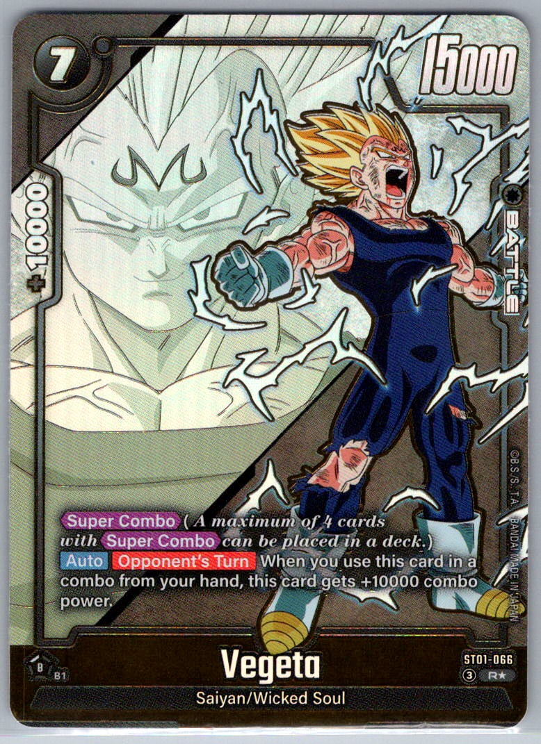 Vegeta (Alternate Art) ST01-066 R Story Booster 01 Holofoil NM Vegeta (Alternate Art) ST01-066 R Story Booster 01 Holofoil NM
