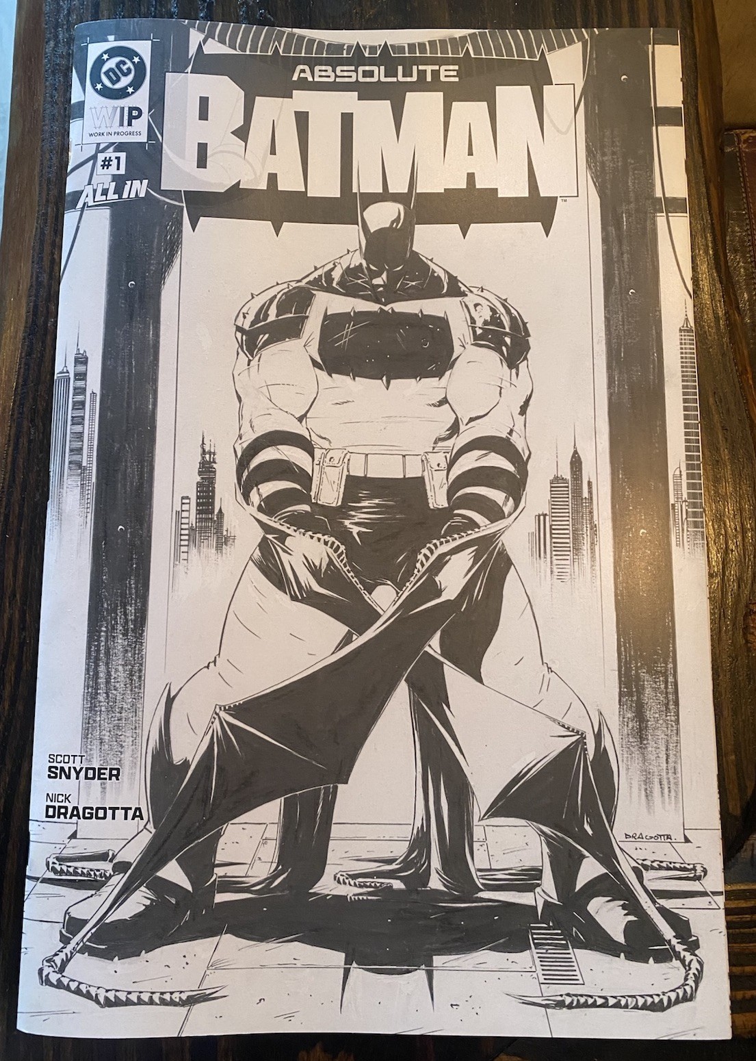 2025 DC W.I.P. Absolute Batman #1 | 11x17 Work In Progress Dragotta 1st Print 2025 DC W.I.P. Absolute Batman #1 | 11x17 Work In Progress Dragotta 1st Print