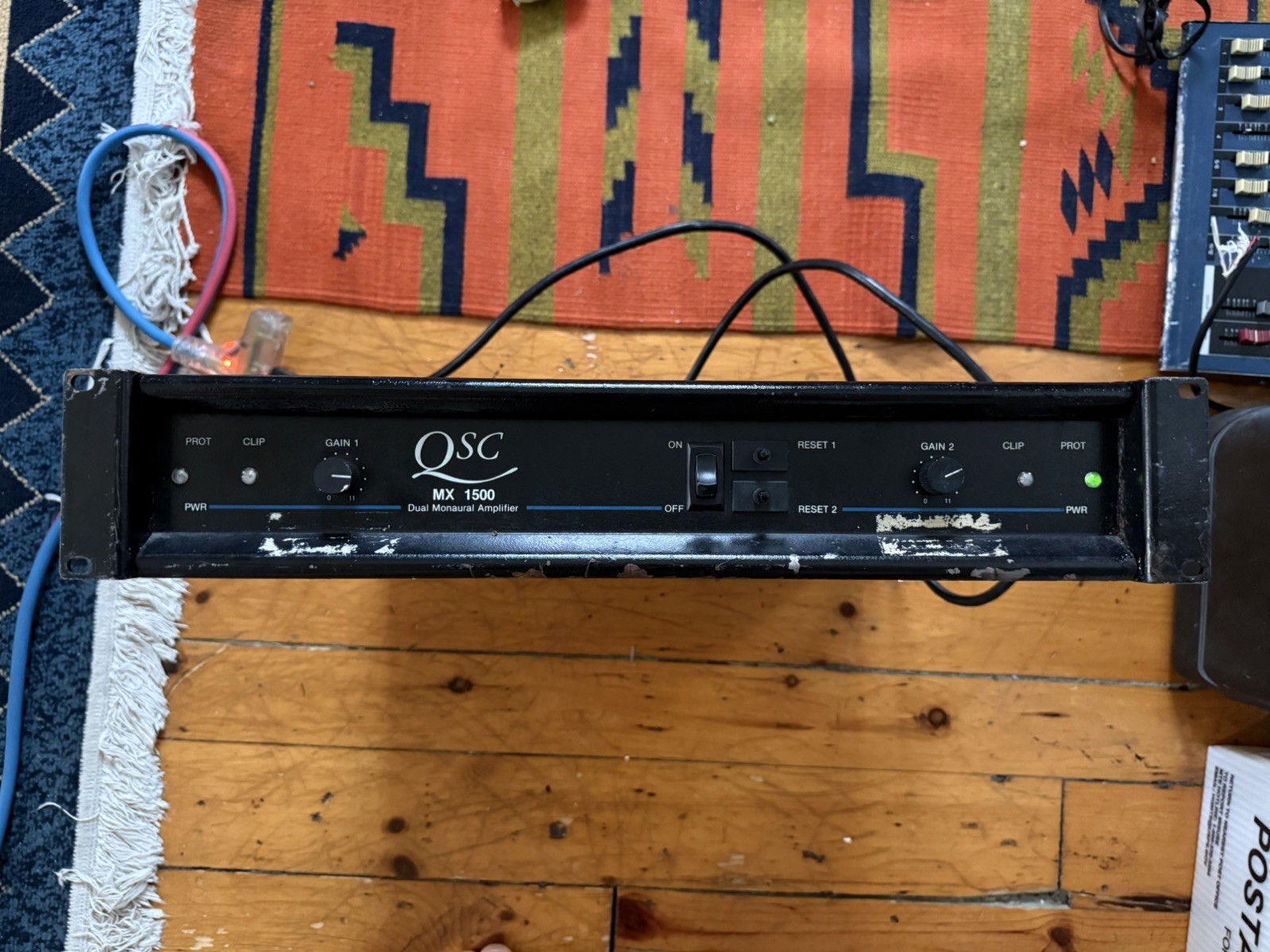 VINTAGE QSC MX 1500 DUAL MONAURAL AMPLIFIER VINTAGE QSC MX 1500 DUAL MONAURAL AMPLIFIER