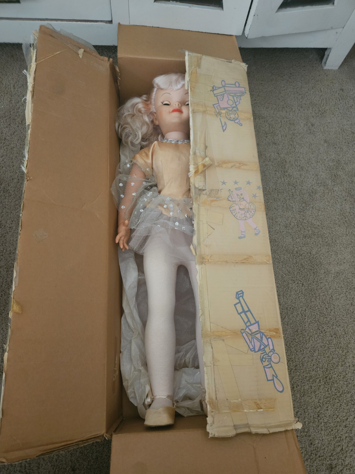 Vintage Uneeda BABES IN TOYLAND Princess Christmas Doll Playpal Disney 32” Rare