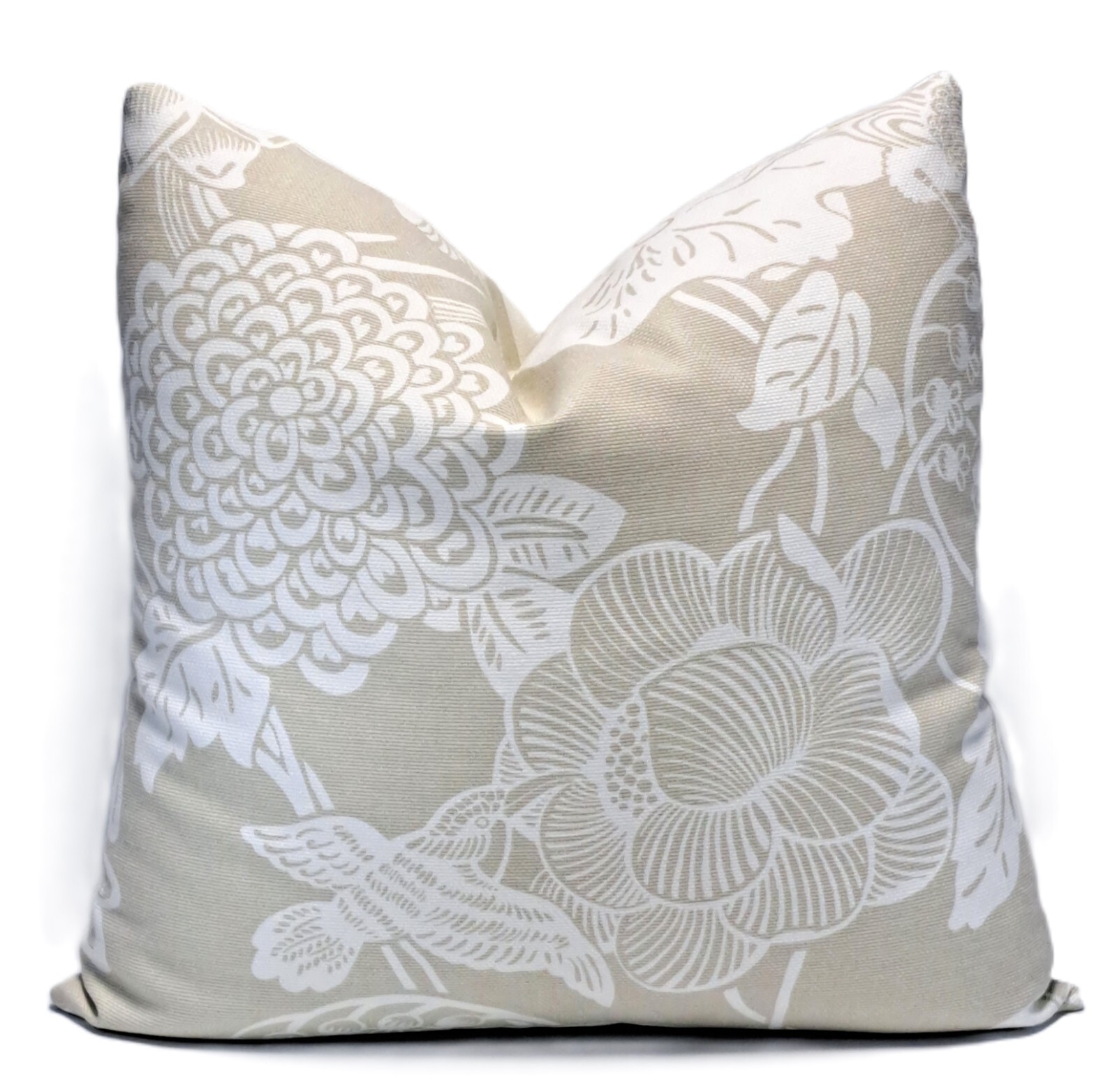 Thibaut Floral Birds on Vine Decorative Throw Pillow Cover 20x20 Thibaut Floral Birds on Vine Decorative Throw Pillow Cover 20x20
