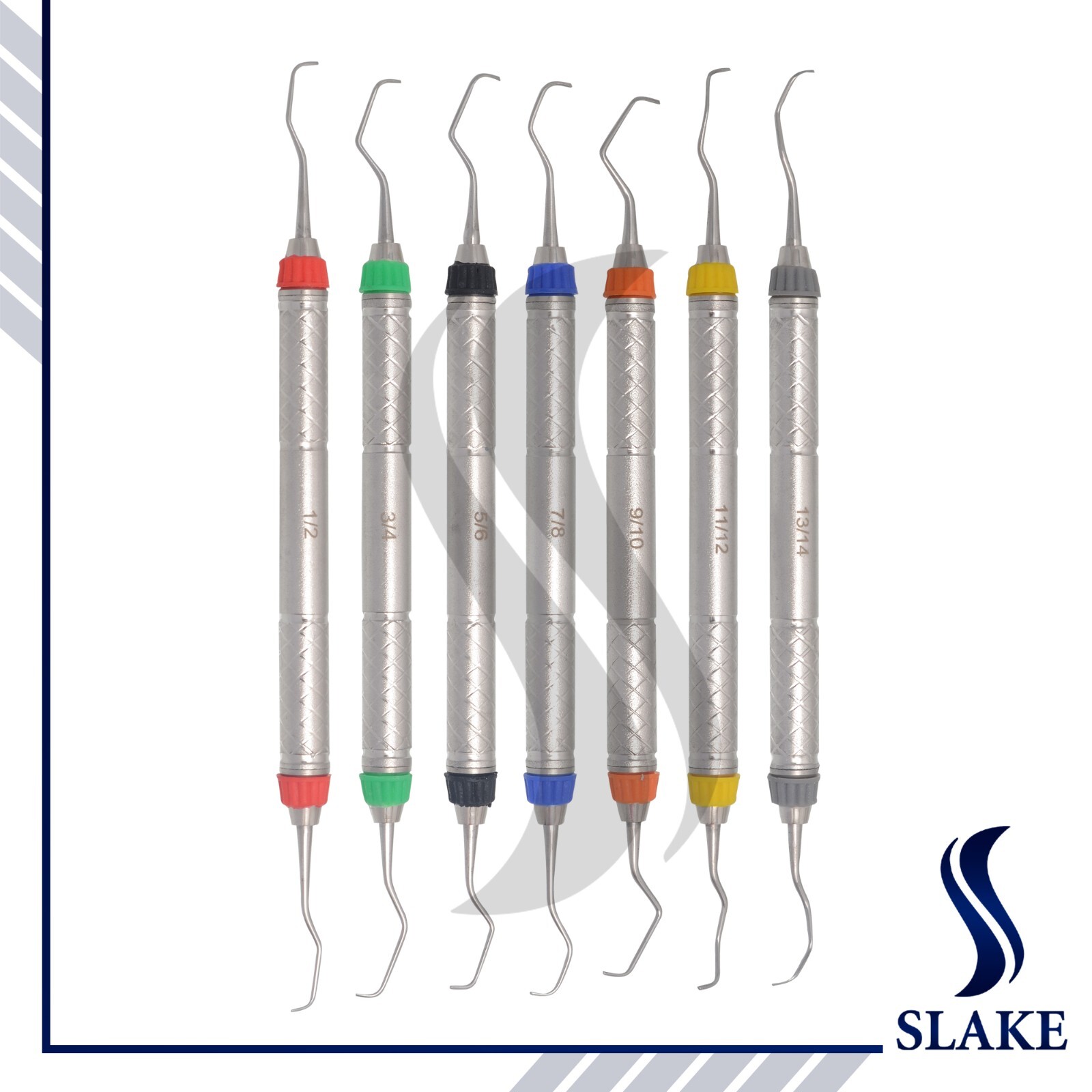 Gracey Curettes 7 Pcs Gracey Dental Hollow Handle Hygiene Scalers Gracey Set CE