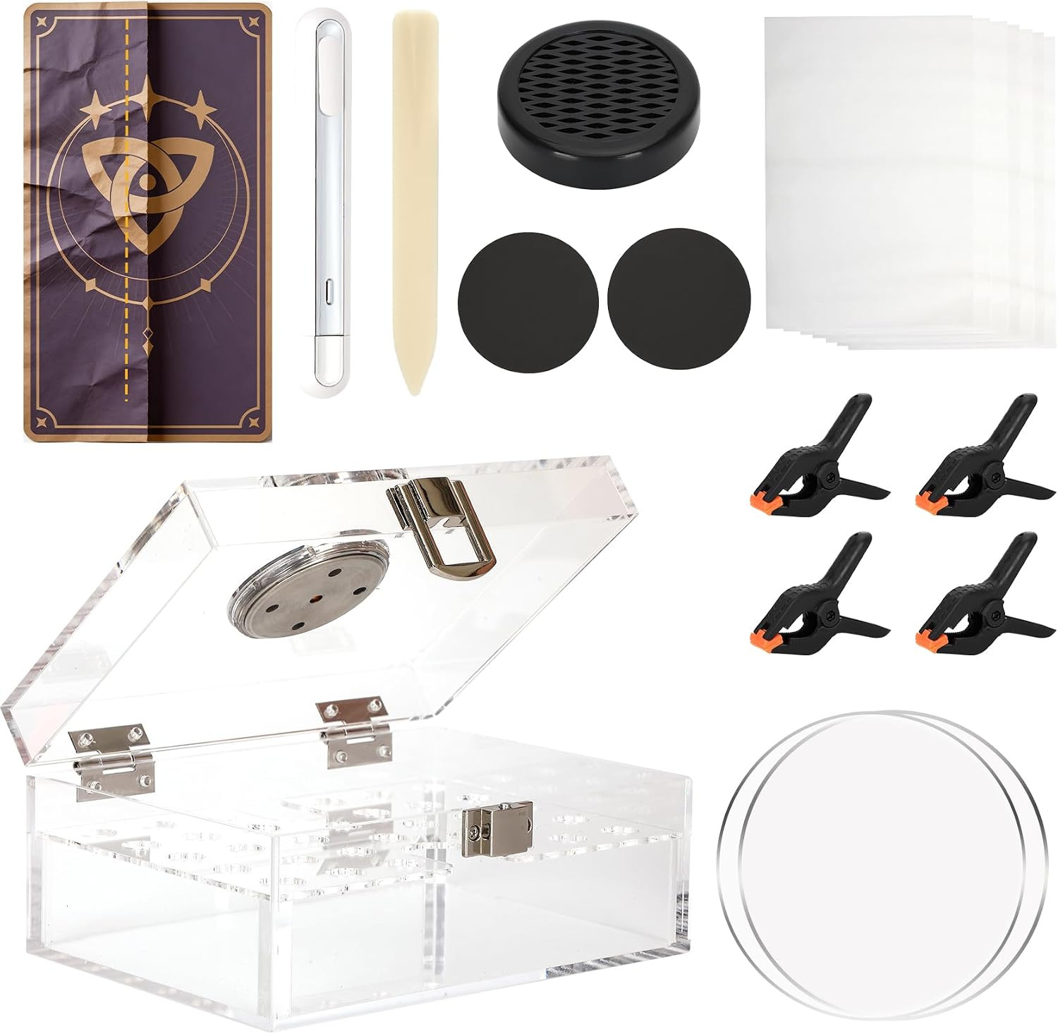 Card Flattening and Restoration Kit –With Heat Setting Pen | Humidification Cham