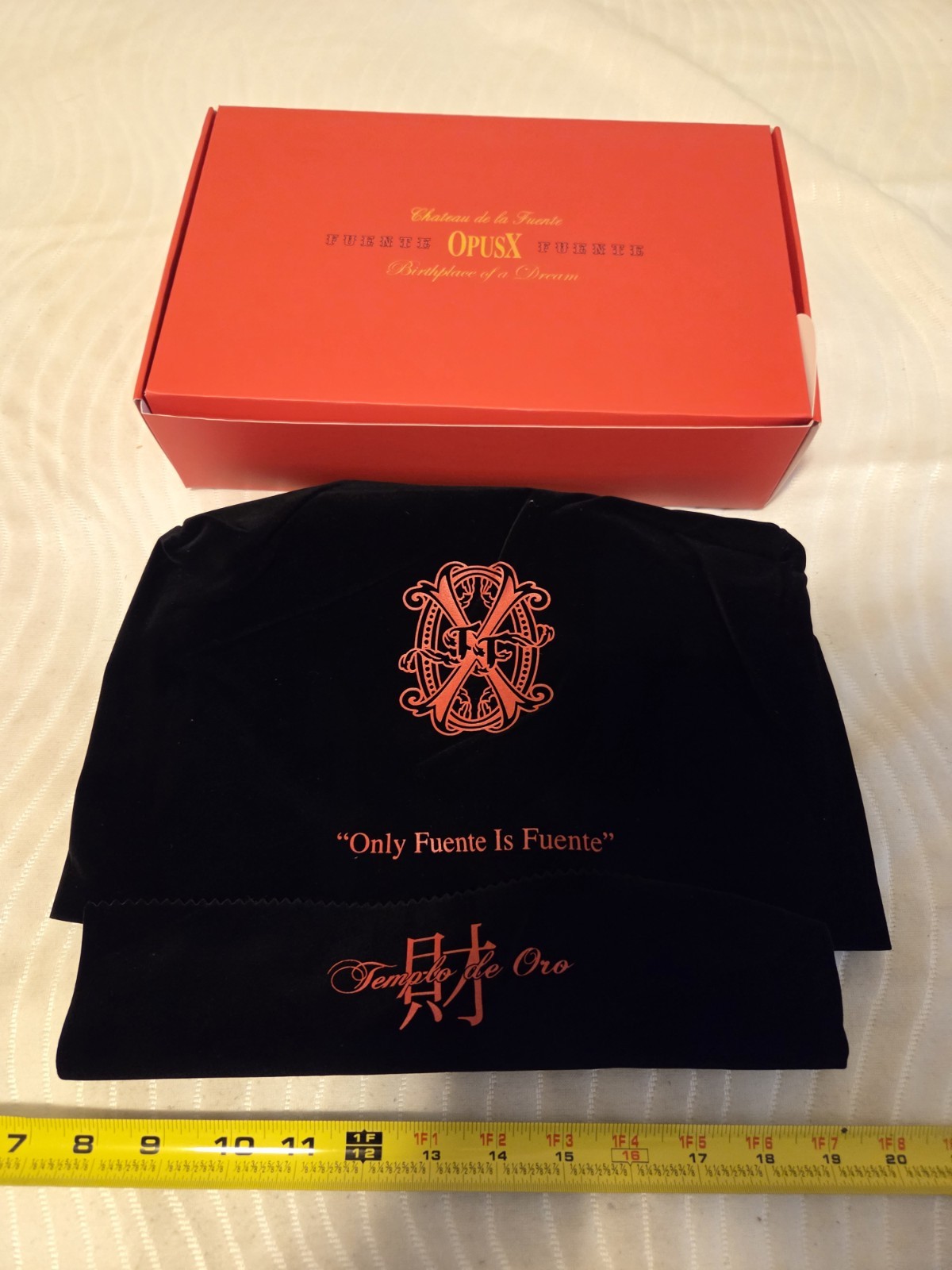 Arturo Fuente Opus X Temple de Oro Cloth Case And Outer Cardboard Box -- New