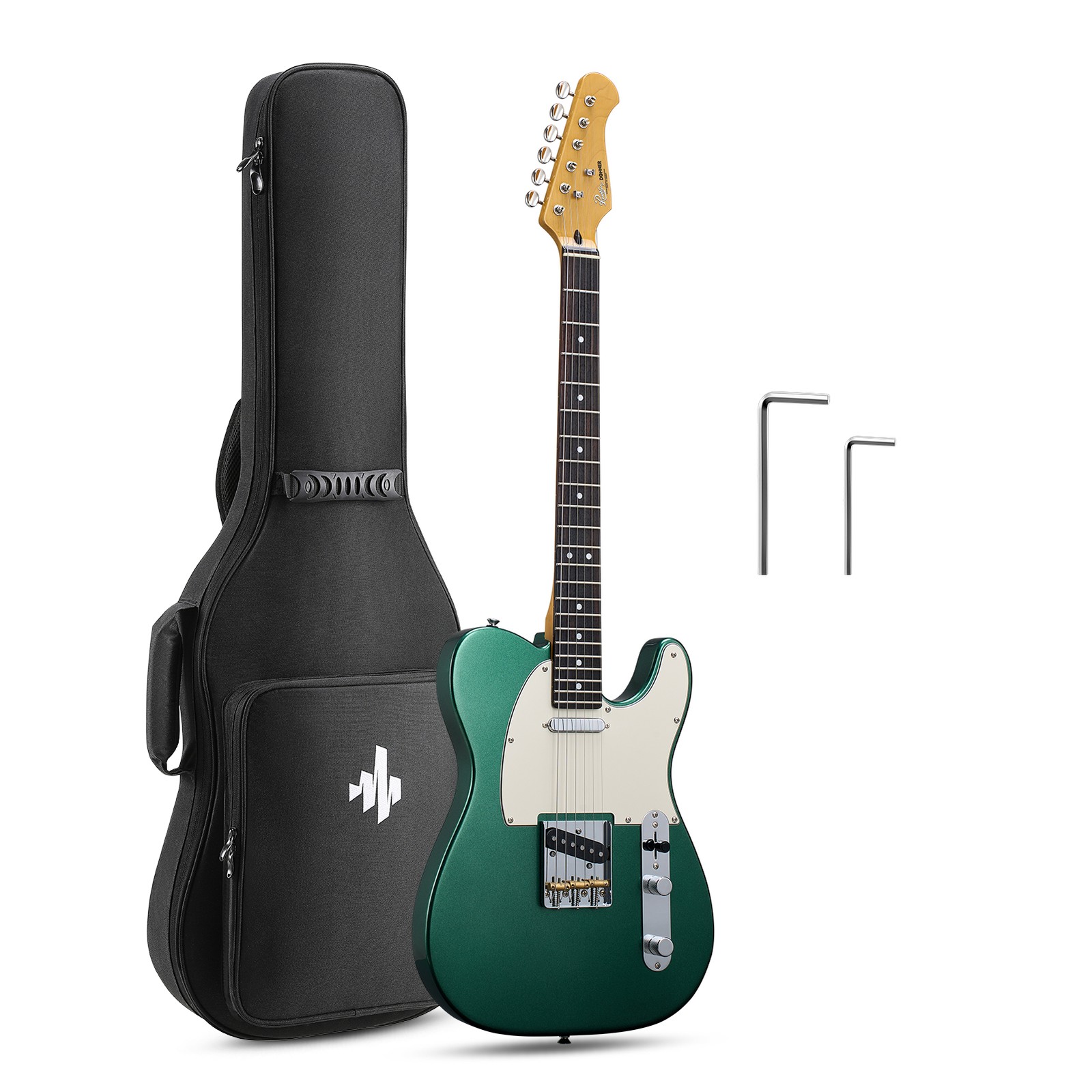 Donner DTL-600 Vintage Tele Electric Guitar Sherwood Metallic Green With Gig Bag Donner DTL-600 Vintage Tele Electric Guitar Sherwood Metallic Green With Gig Bag
