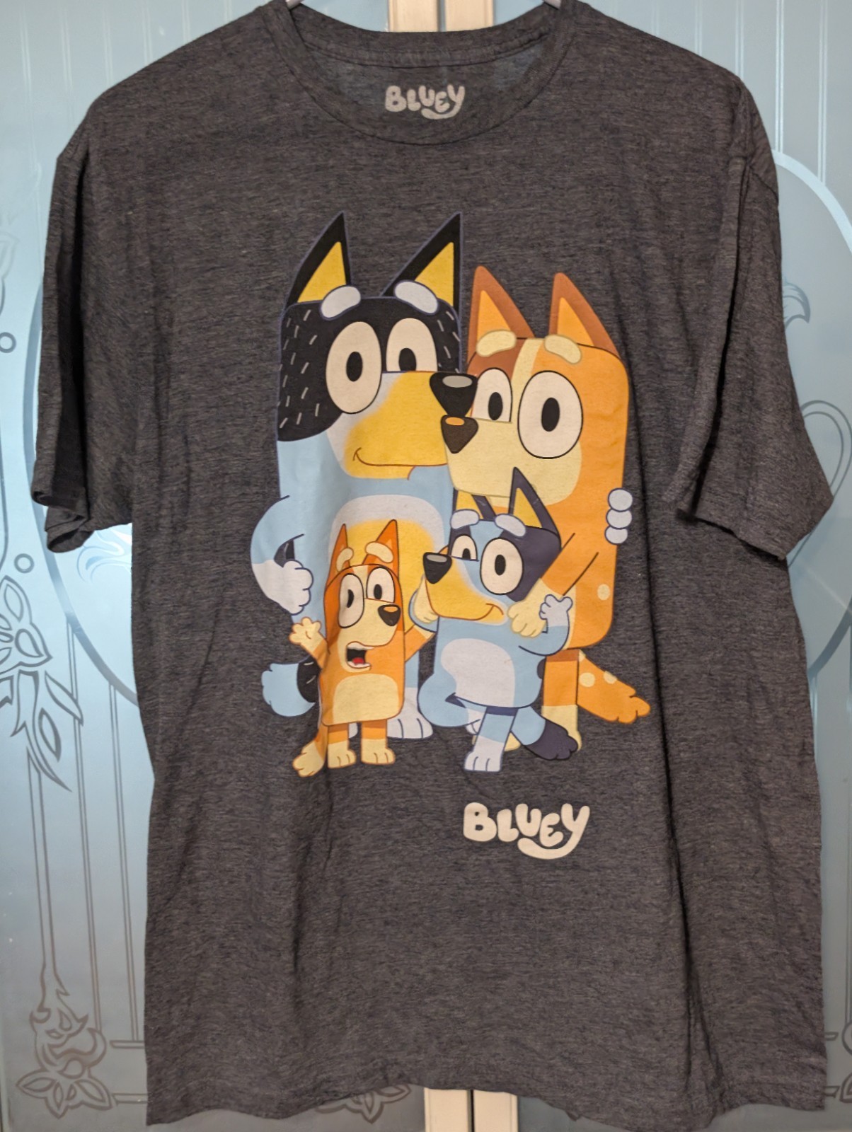 Bluey New Adult T-Shirt -Chilli Bandit Bingo Bluey Large Excellent