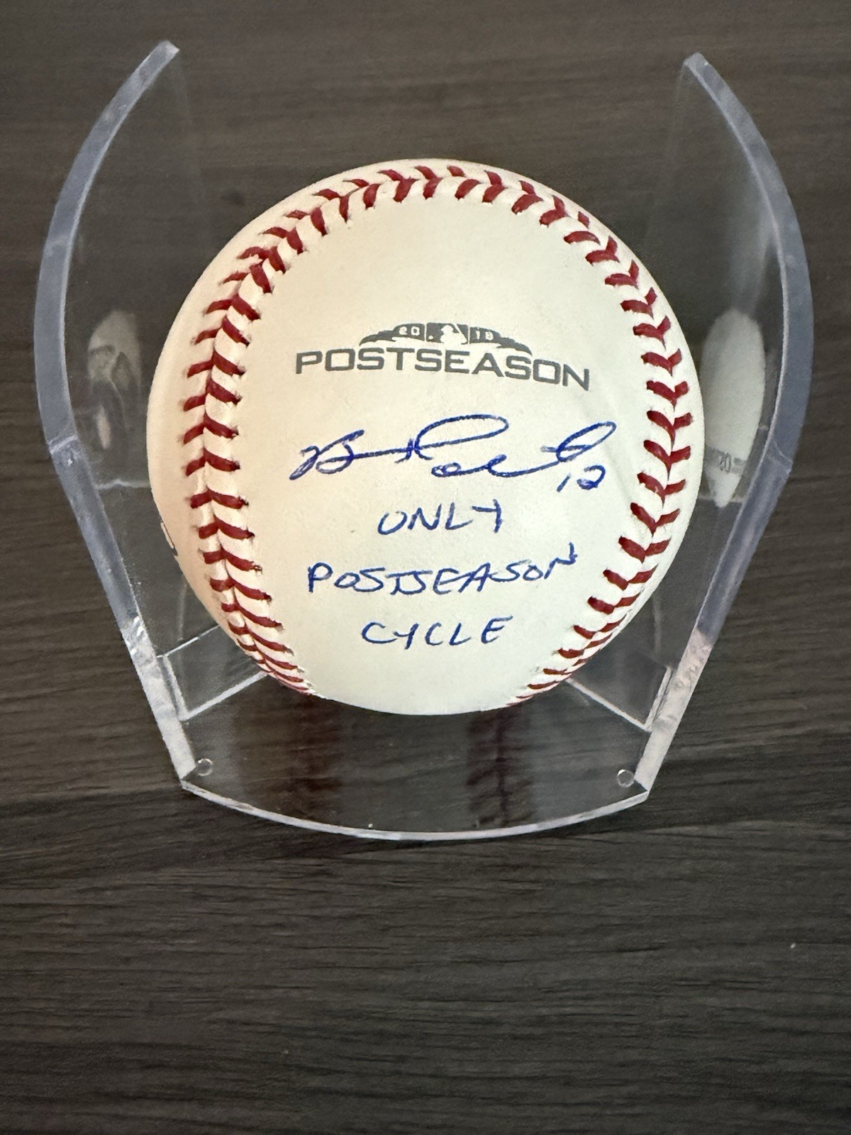 Brock Holt Signed 2018 Postseason Baseball Rawlings Boston Red Sox JSA Witness Brock Holt Signed 2018 Postseason Baseball Rawlings Boston Red Sox JSA Witness