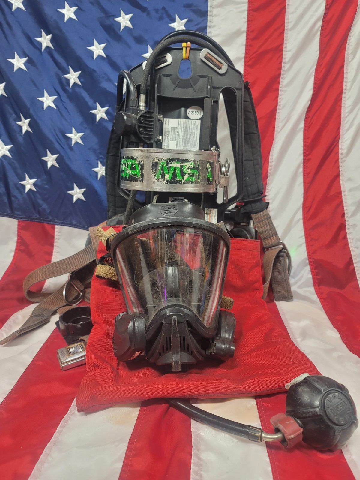 MSA Firehawk M7 SCBA Harness & Ultra Elite MSA Mask + HUD