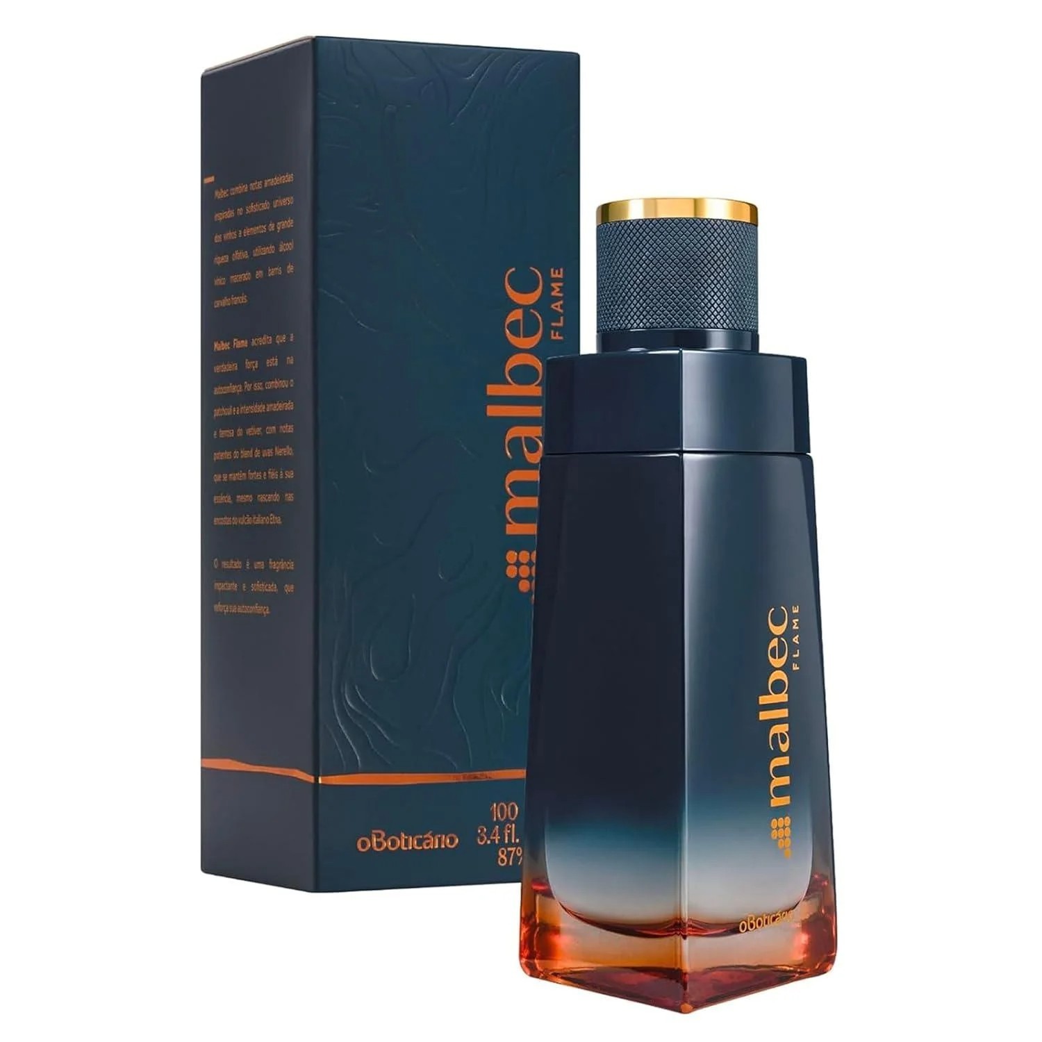o Boticario Malbec Flame  Eau de Toilette EDT  3.4 oz Mens NIBS (420)