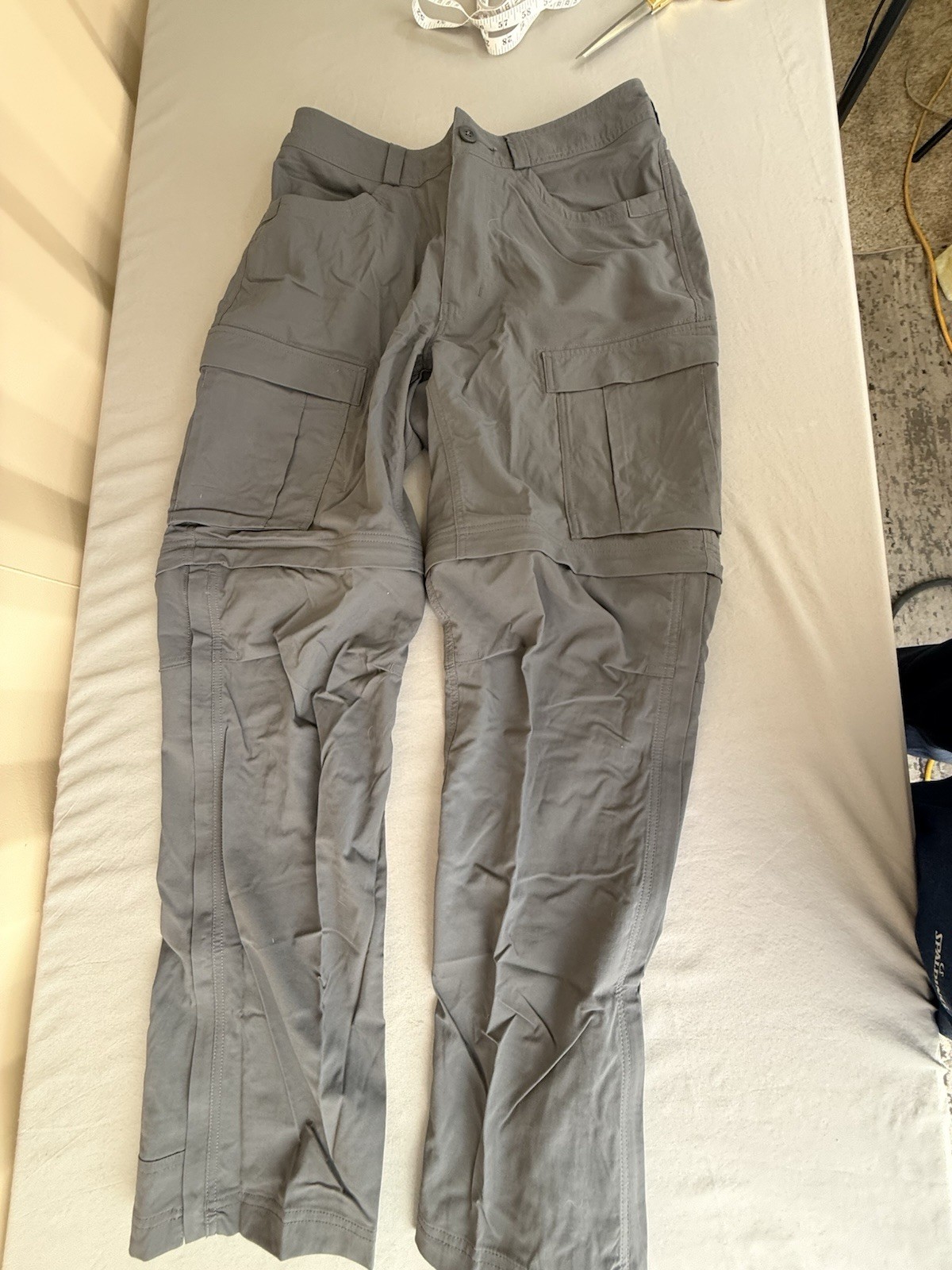 REI Co-op Sahara Convertible Zip-Off Pants Men\'s Gray 32W x 32L Recycled