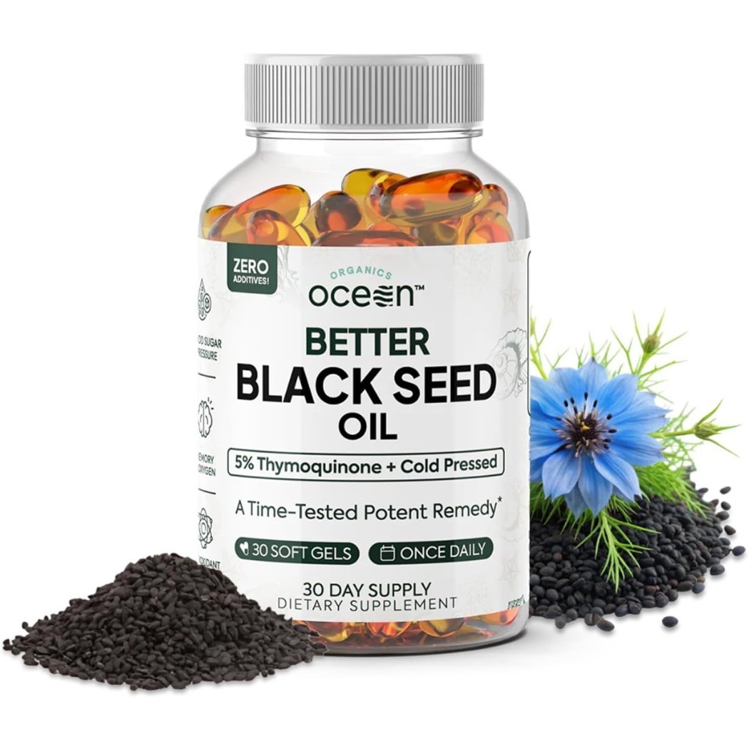 NEW！Organics Ocean Better Black Seed Oil Cold Pressed - 30 soft capsules