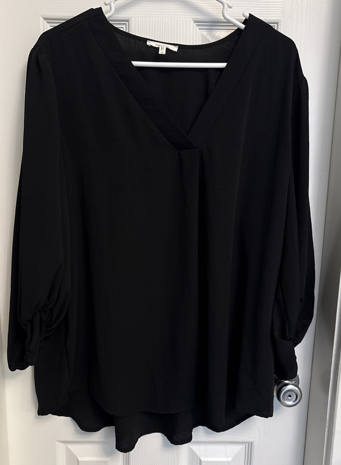 Maurices Black Long Sleeve Top Size 1X Maurices Black Long Sleeve Top Size 1X
