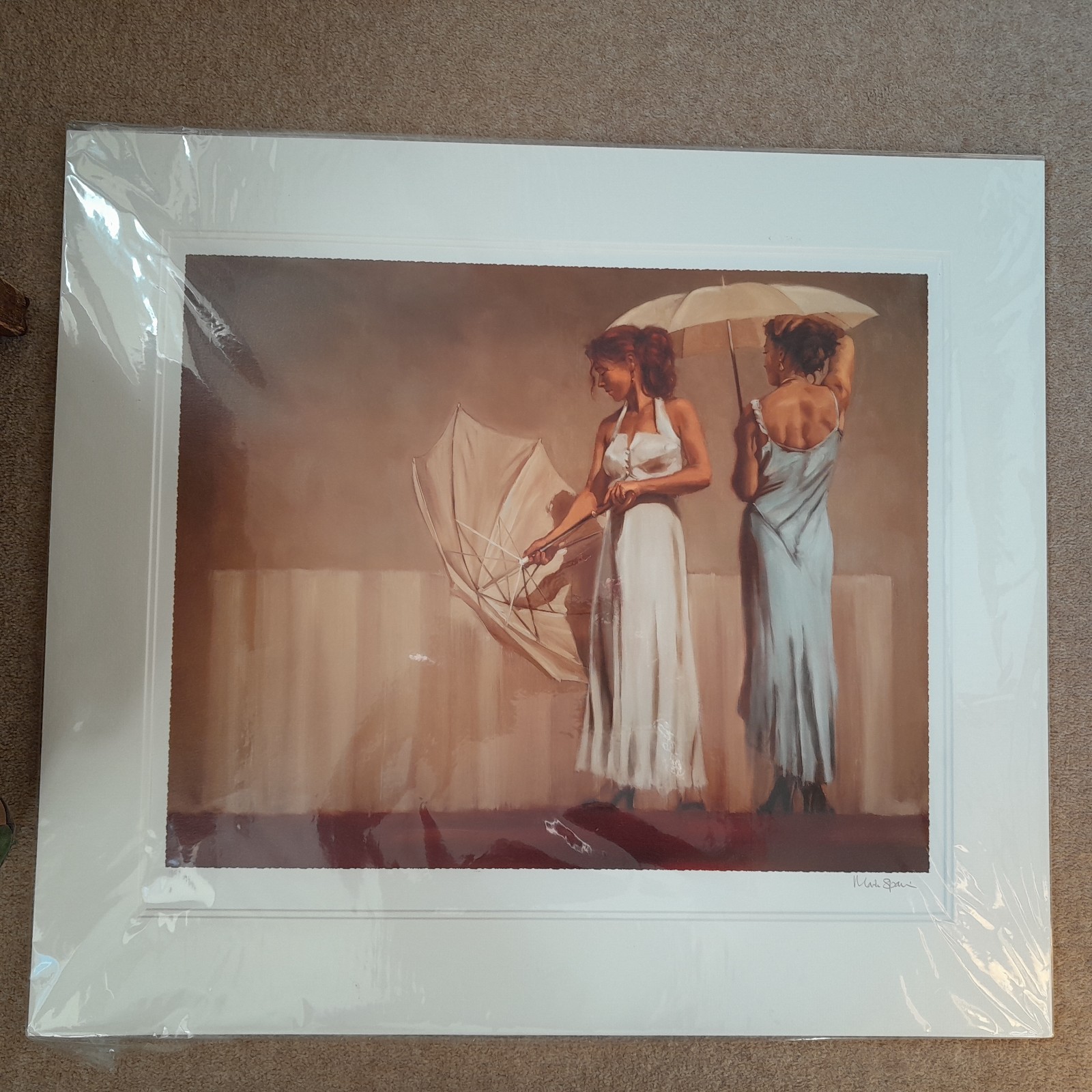 MARK SPAIN \' BOADWALK\' MOUNTED LIMITED EDITION PRINT, new, unused in cellophane MARK SPAIN \' BOADWALK\' MOUNTED LIMITED EDITION PRINT, new, unused in cellophane