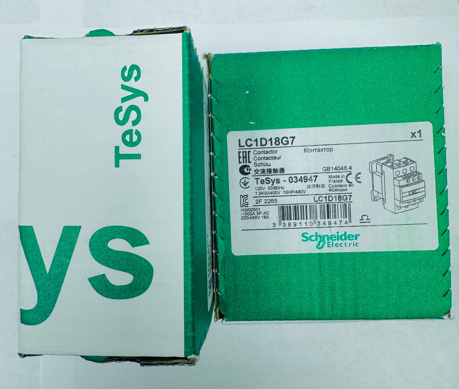 Original Schneider LC1D18G7 Contactor New  