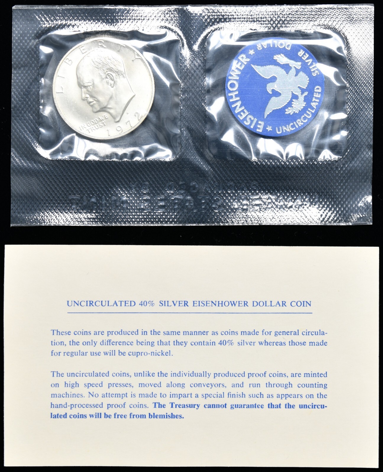 1972 S Eisenhower Dollars \