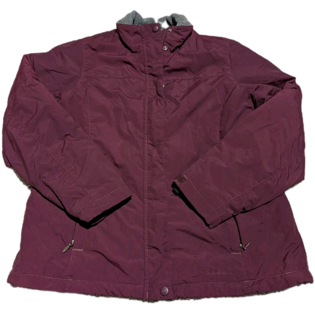 Women’s LL Bean Winter Jacket Wine Burgundy Size M Women’s LL Bean Winter Jacket Wine Burgundy Size M