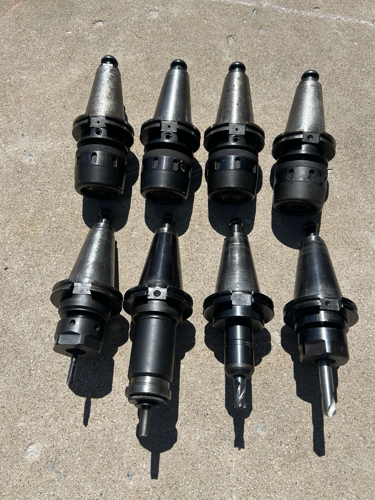 8pc CAT50 CV50 Tool Holder Lot BIG Sandvik Erickson Command Parlec CNC
