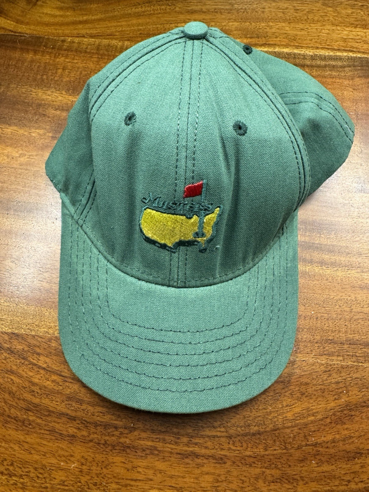 Vintage Masters Golf Hat American Needle Leather Strapback Cap Augusta Green Vtg
