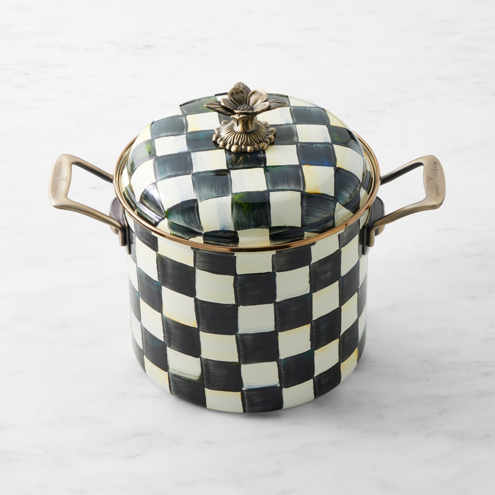 MacKenzie-Childs Stockpot, Courtly Check, 7-Qt. No Import Fees