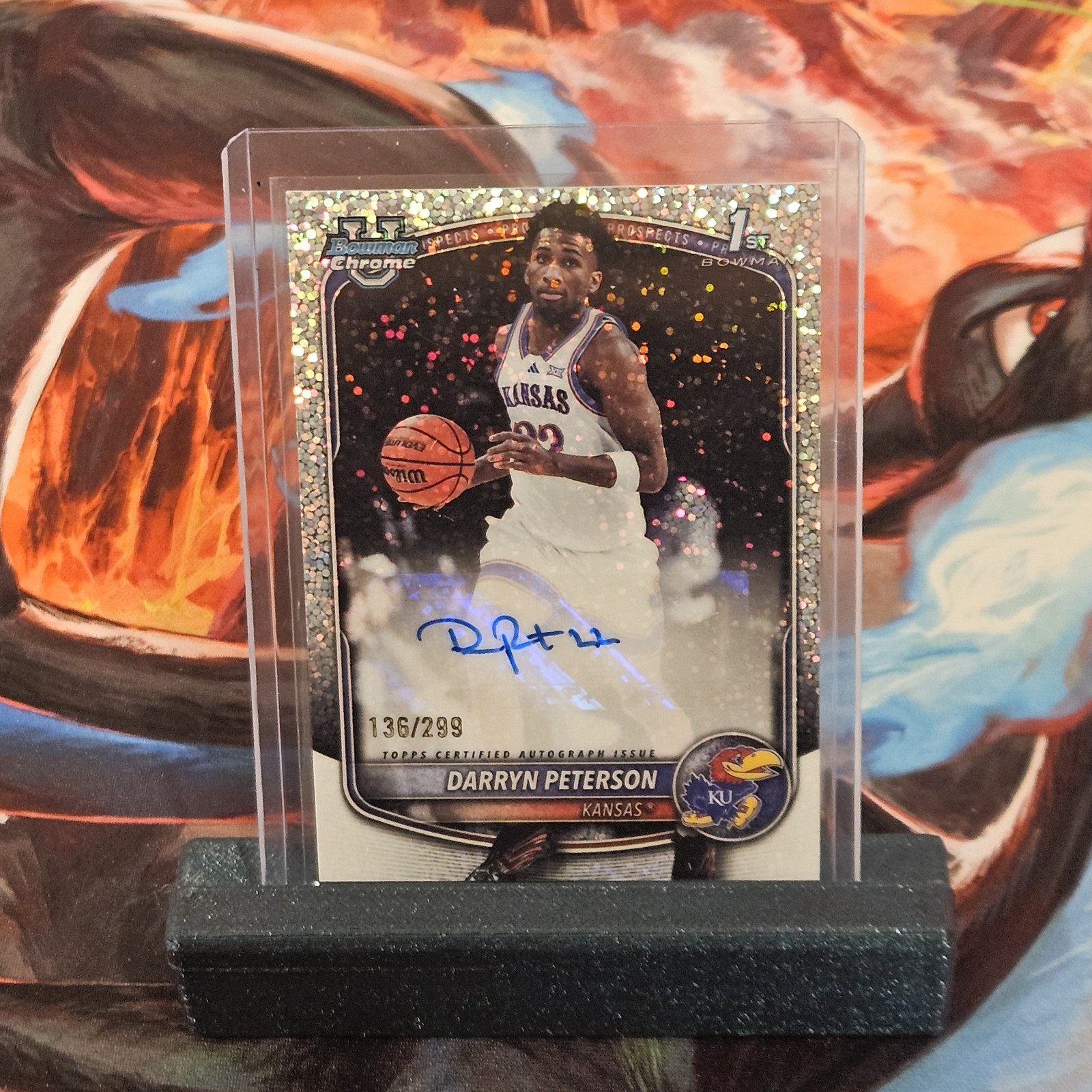 Topps 2025/26 Bowman Chrome Darryn Peterson Kansas CPA-DP auto /299 mini diamond