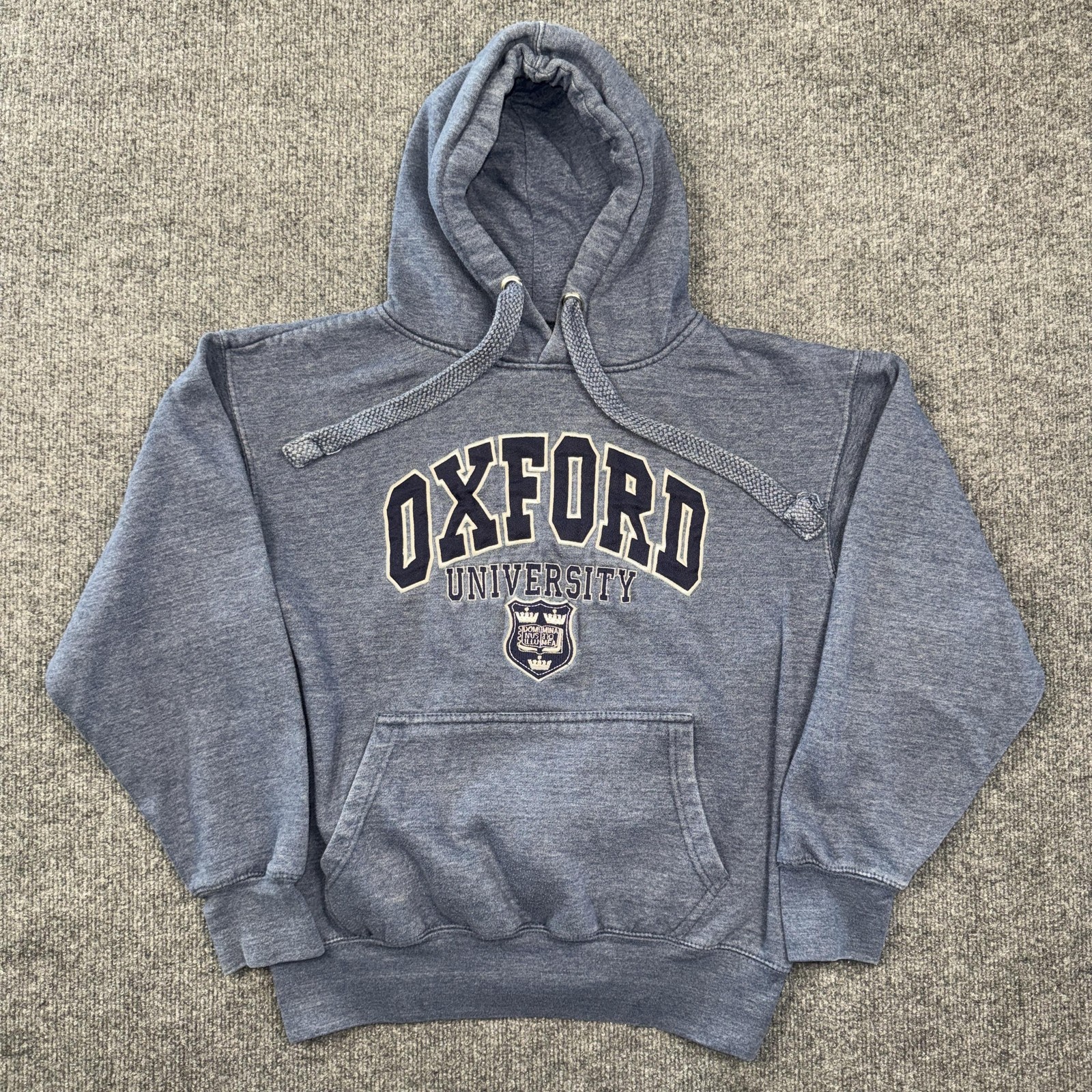 Oxford University Sweatshirt Hoodie Mens Medium Blue College Pullover Crewneck