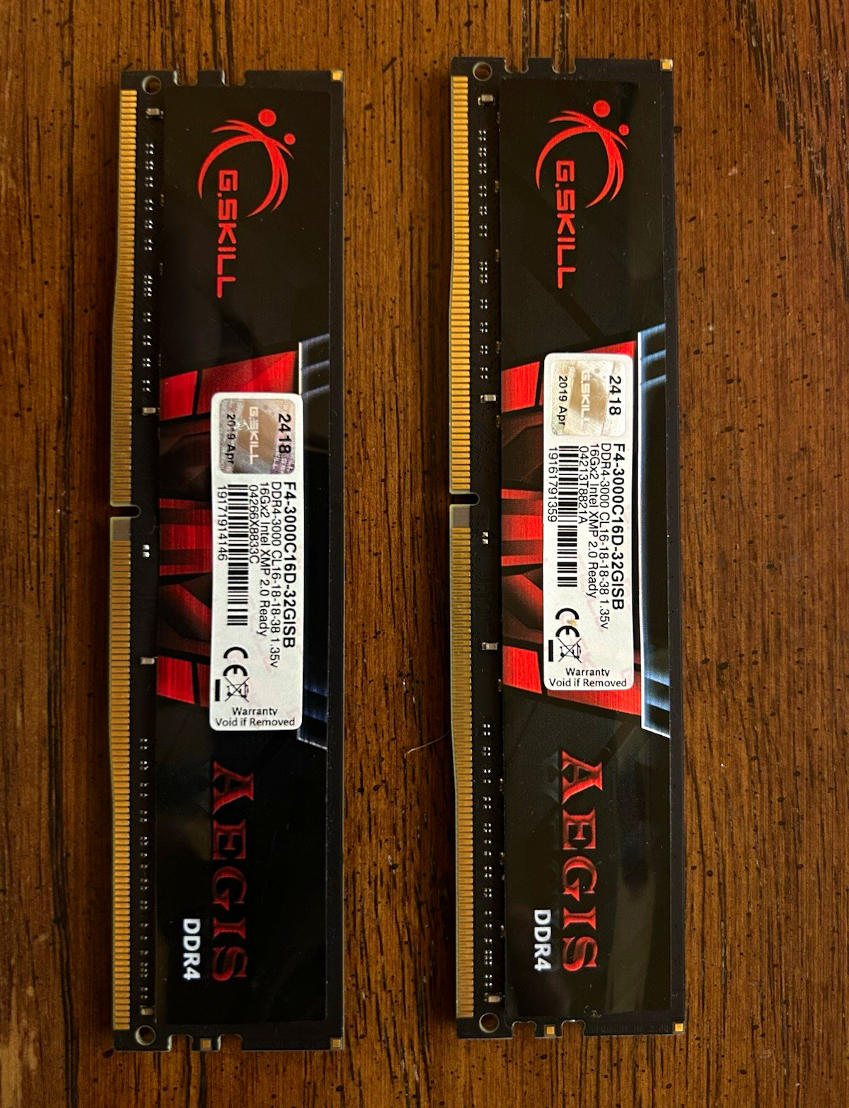 G.SKILL Aegis 32GB (2x16GB) DDR4-3000 DIMM G.SKILL Aegis 32GB (2x16GB) DDR4-3000 DIMM