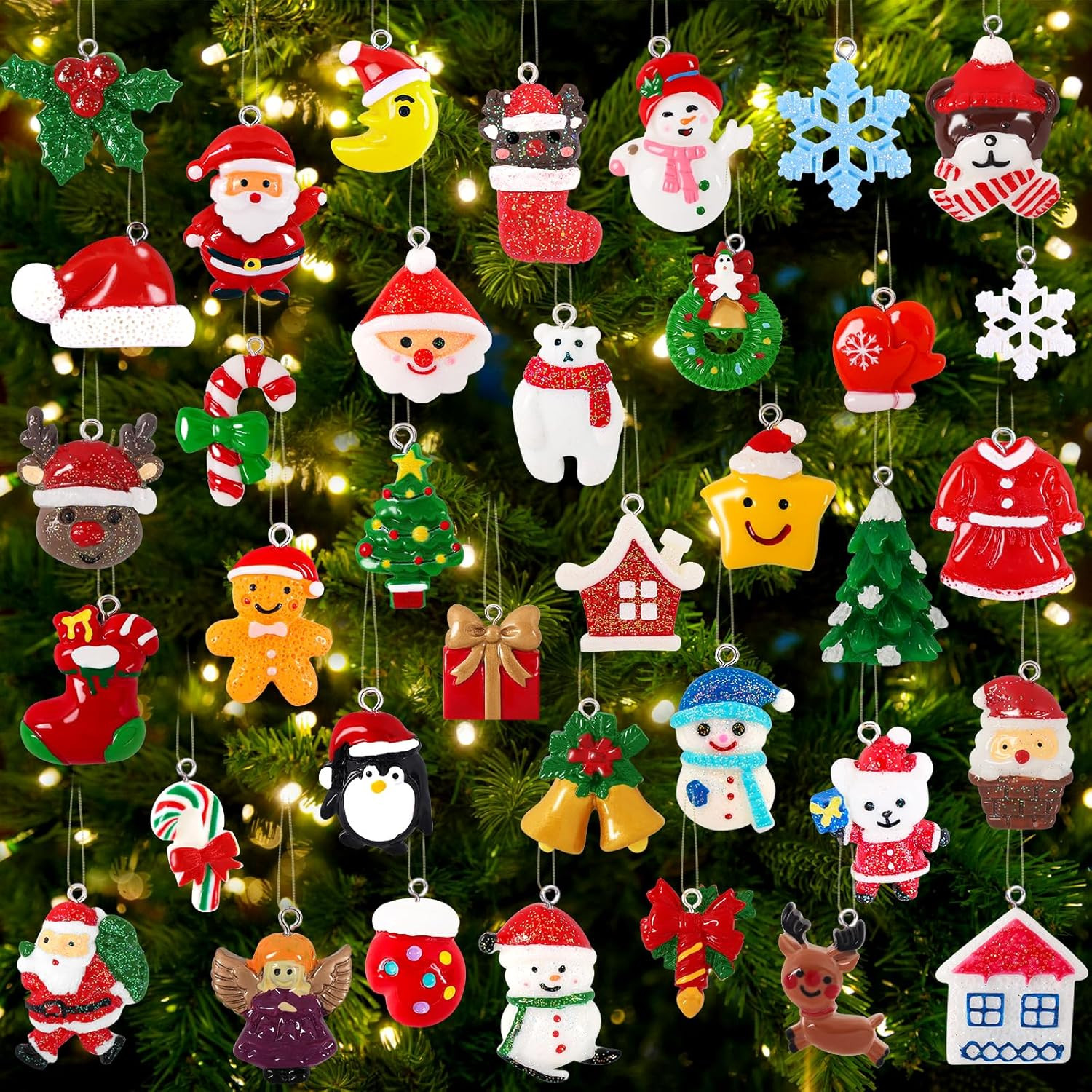 30pcs Mini Christmas Ornaments for Mini Tree Decorations Small Christmas Orn. 30pcs Mini Christmas Ornaments for Mini Tree Decorations Small Christmas Orn.