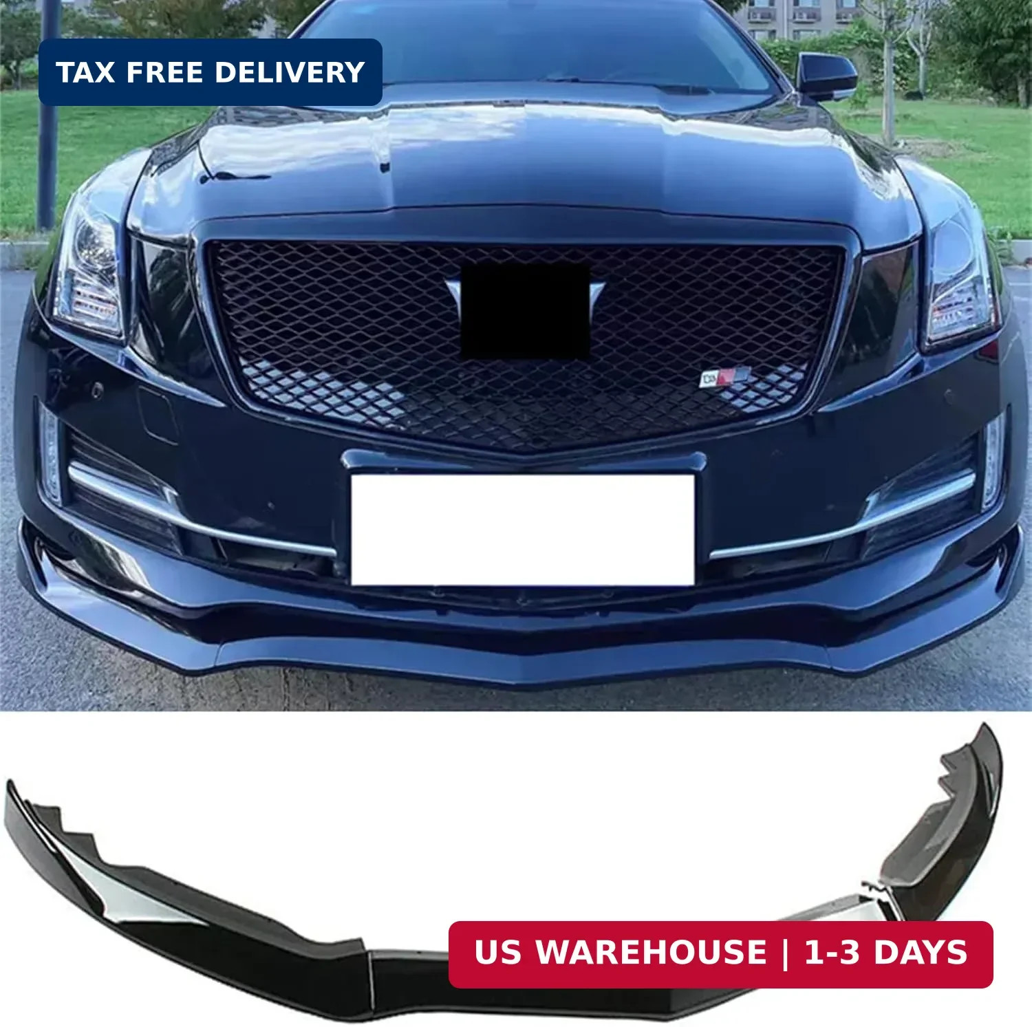 Front Lip Spoiler Splitter for Cadillac ATS 2015-2019 Accessories | Front Bumper