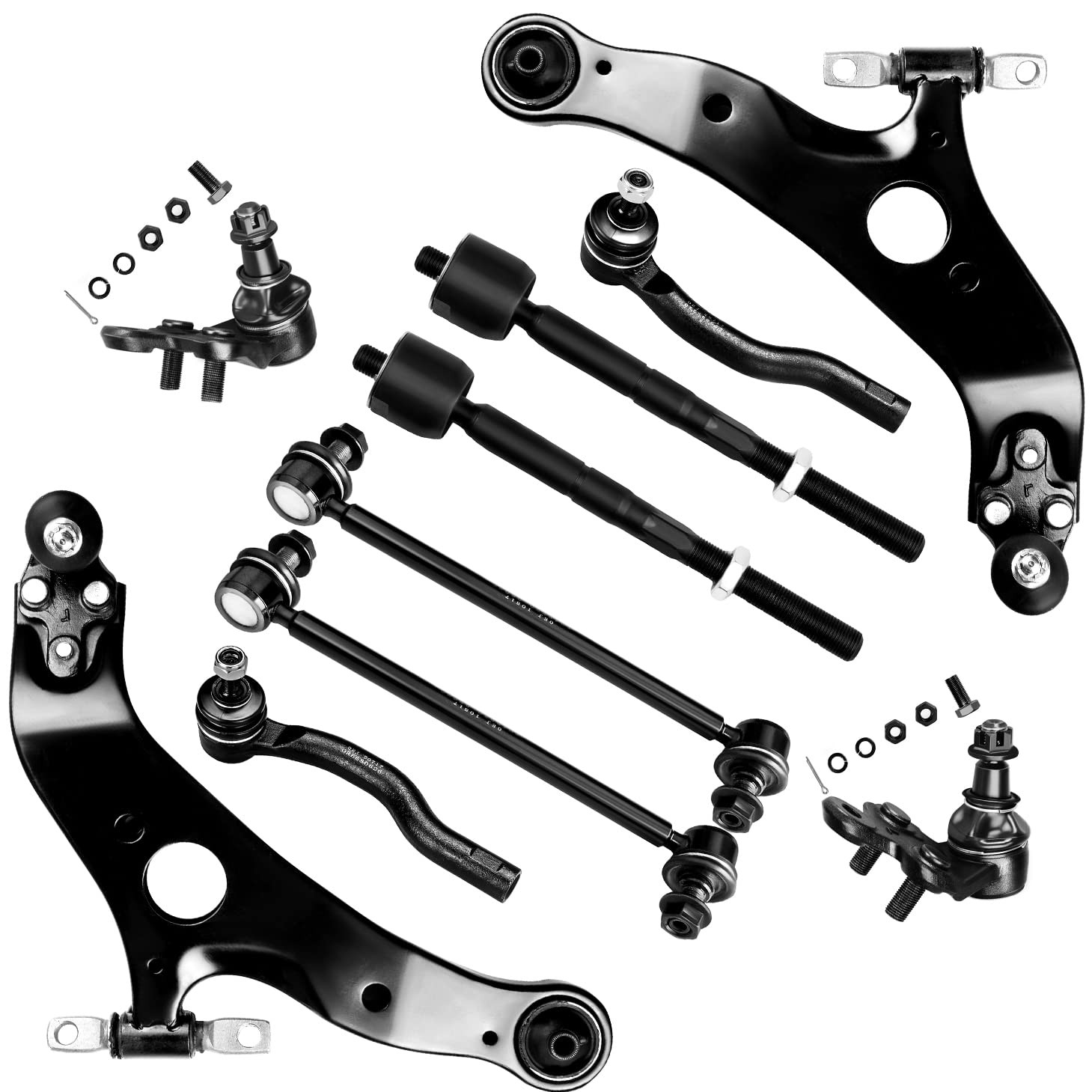 10Pcs Control Arm Ball Joint Sway Bar Fit For 2004-10 For Sienna