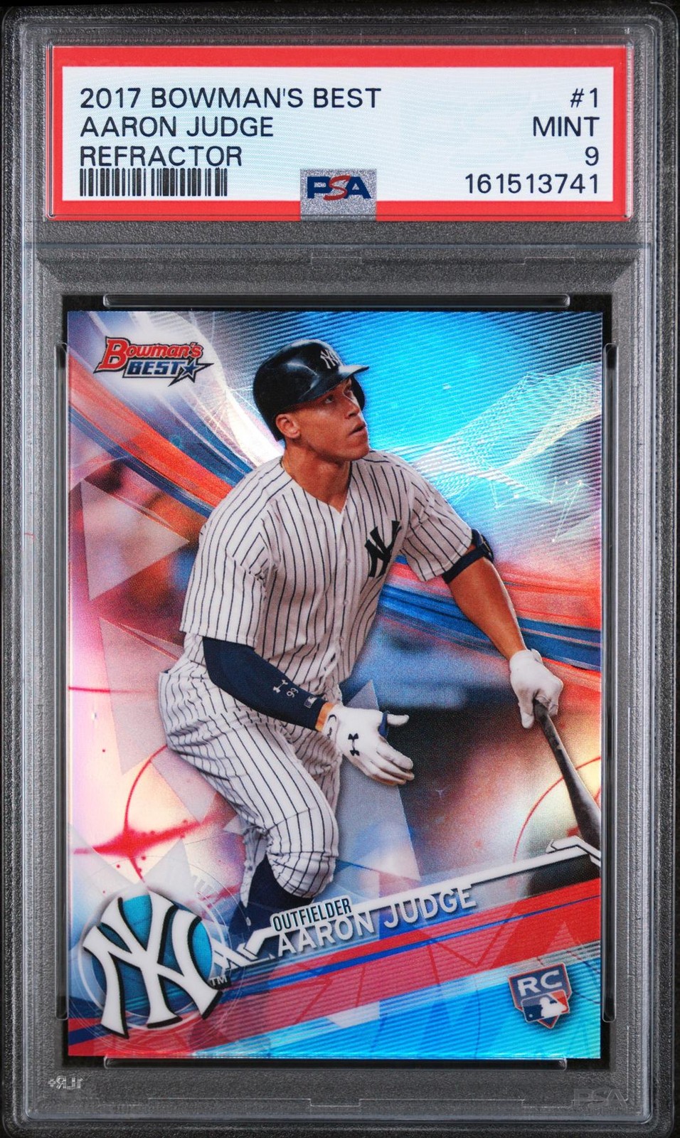 2017 Bowman\'s Best Aaron Judge Rookie Refractor #1 PSA 9