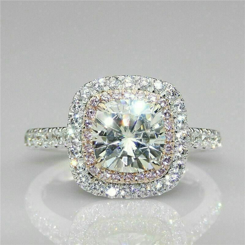 3.02Ct VVS1 Round Cut Lab Created Diamond Anniversary 14K White Gold Finish Ring
