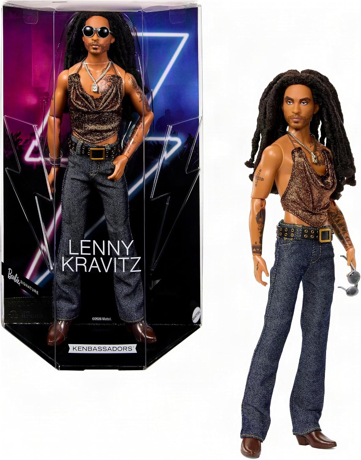 New Barbie Signature Kenbassador Lenny Kravitz Collectible Doll NEW IN-HAND 2026