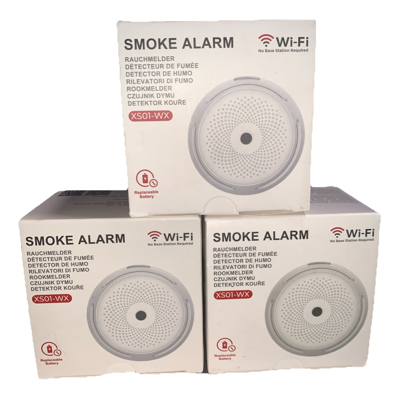 X-Sense Wi-Fi Smoke Alarm Detector Smart Fire Alarm XS01-WX 3 pack X-Sense Wi-Fi Smoke Alarm Detector Smart Fire Alarm XS01-WX 3 pack