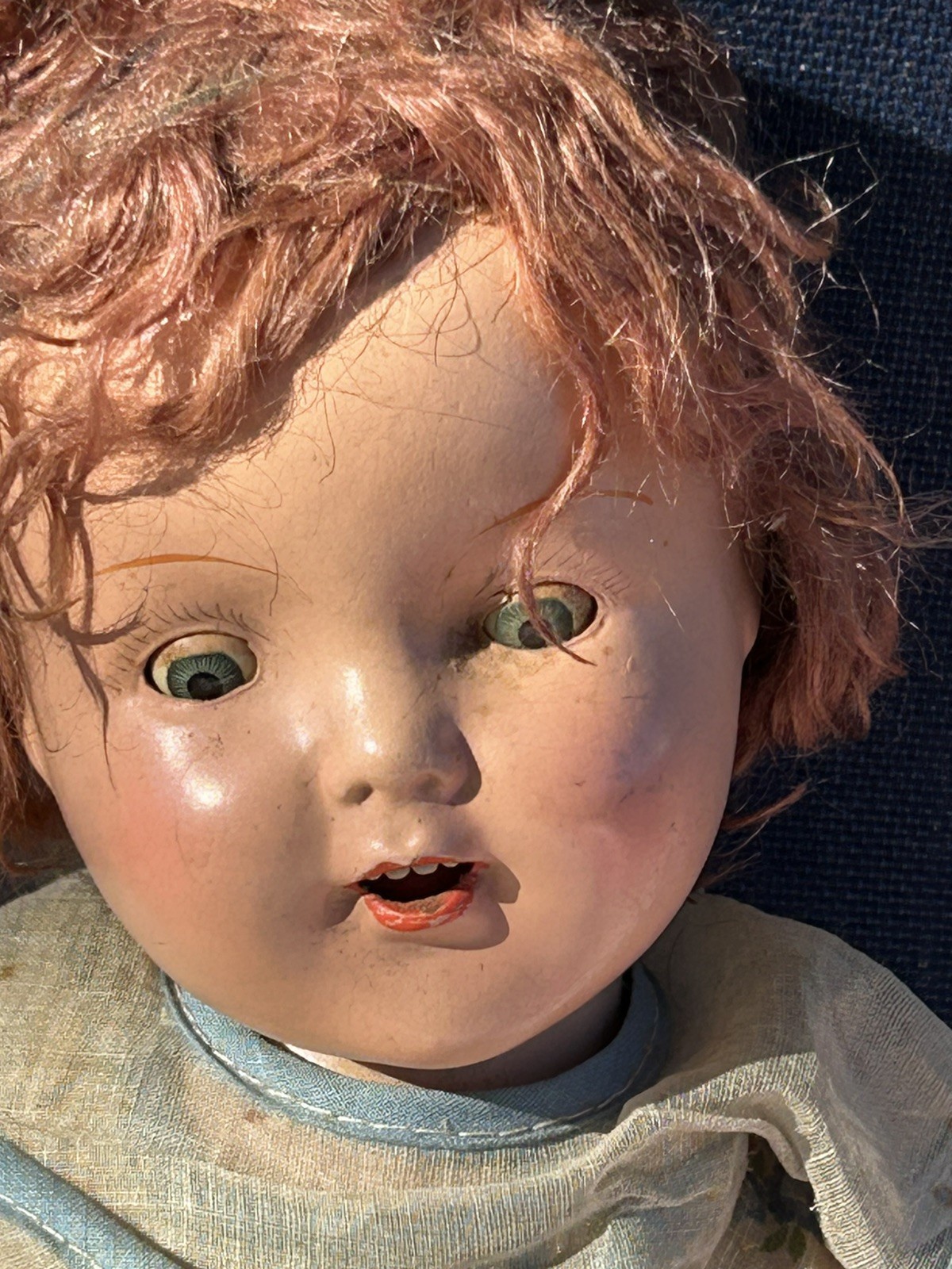 Vintage 1930s Shirley Temple 16” Composition Doll with original clothes