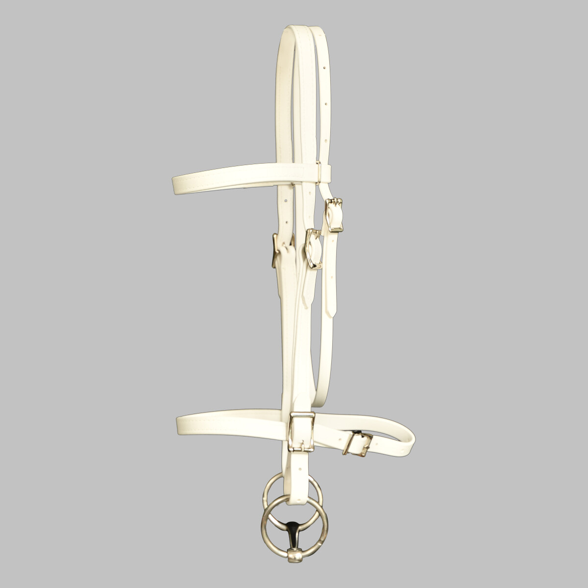 HORSE SIZE-READY MADE-White ENGLISH BRIDLE Made from BETABIOTHANE