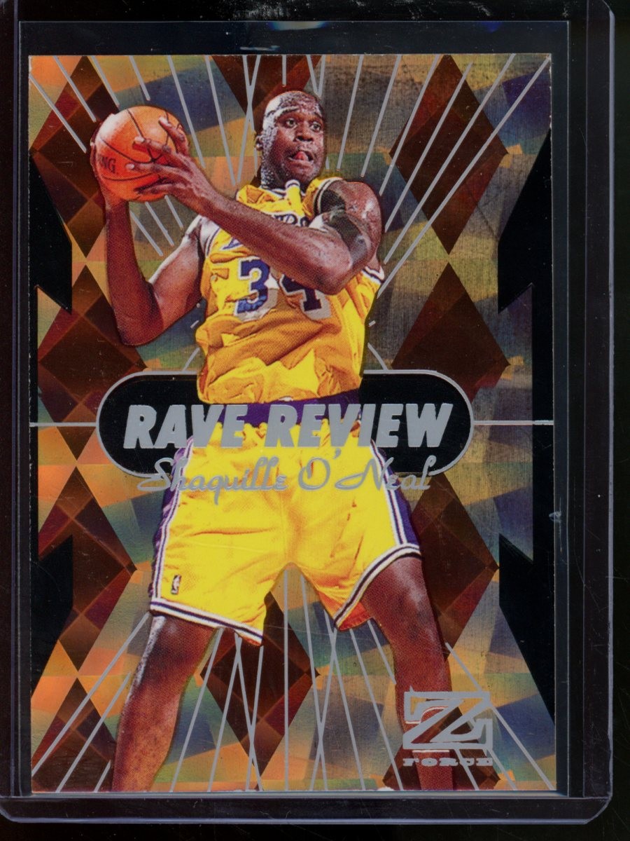 1997-98 SkyBox Z-Force Shaquille O\'Neal Rave Reviews #9 1997-98 SkyBox Z-Force Shaquille O\'Neal Rave Reviews #9